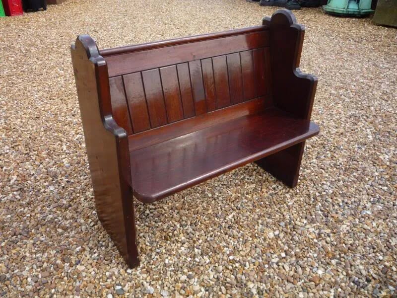 Antique Old Pine Church Pew - 4002
