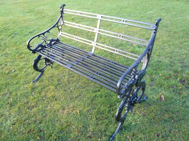 Original Victorian Coalbrookdale Garden Bench Seat - 2391a