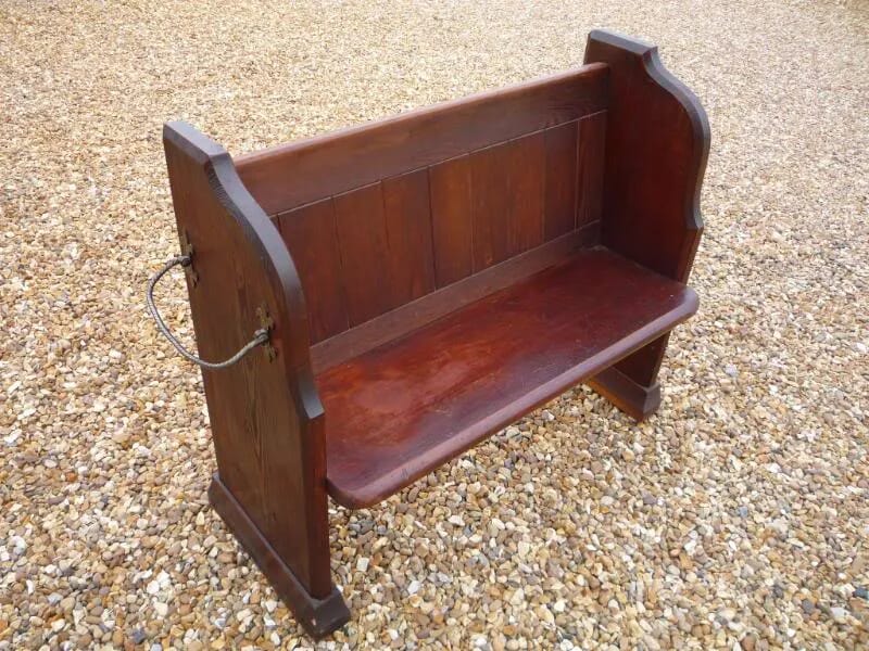 Used Antique Reclaimed Pitch Pine Church Pew - Circa 1880 - 4033