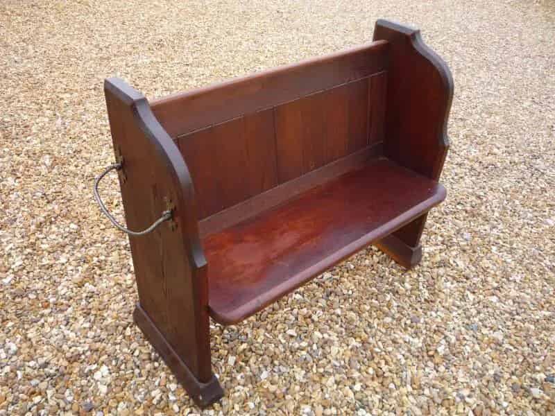 Used Antique Reclaimed Pitch Pine Church Pew - Circa 1880