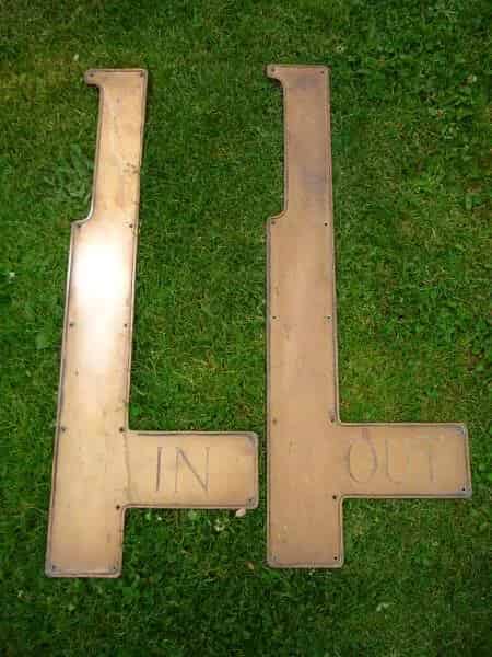 Pair of Antique Reclaimed Brass Finger Plates
