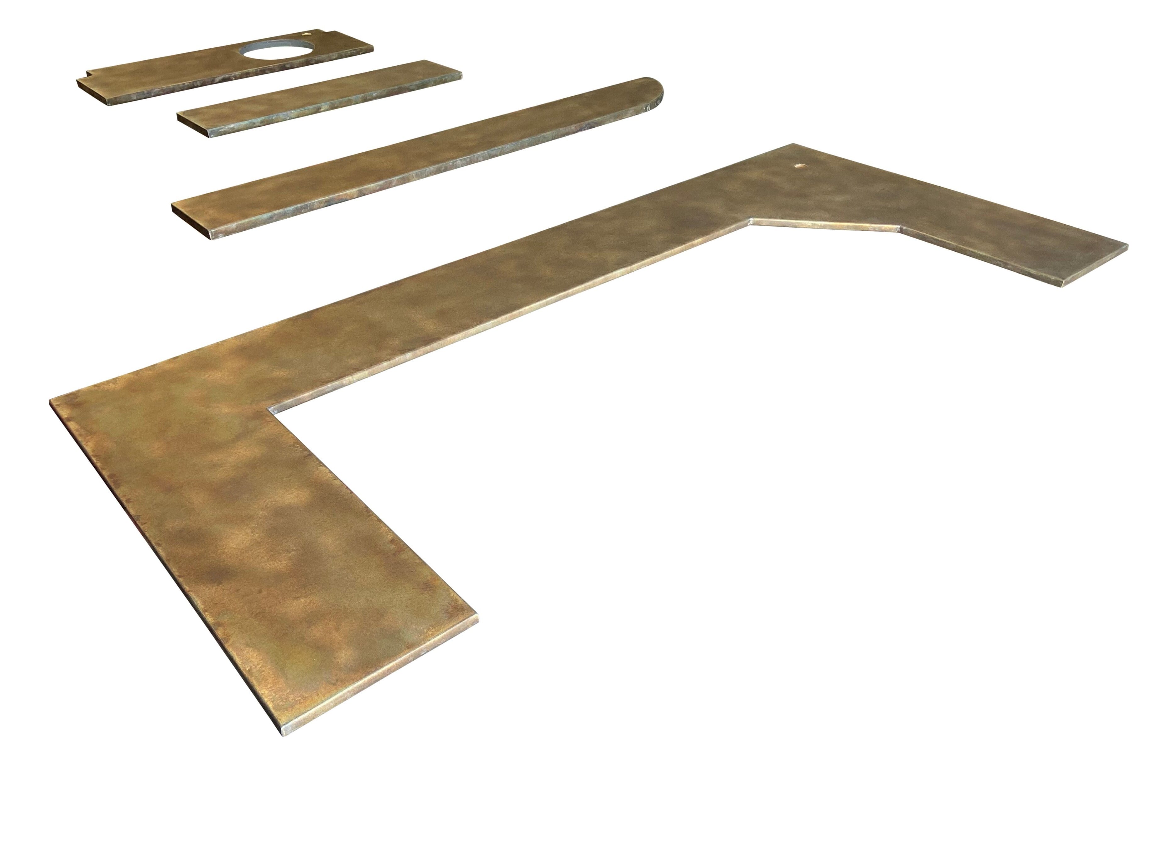 Handmade Antiqued Zinc Bar Tops - D1855