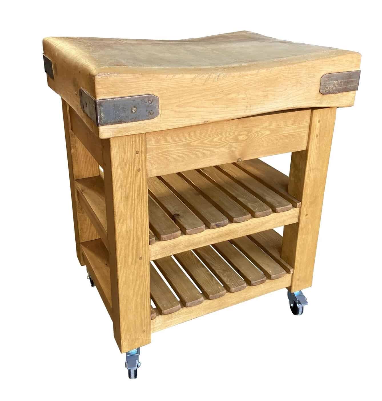 Original Butchers Maple Block on Bespoke Wooden Base