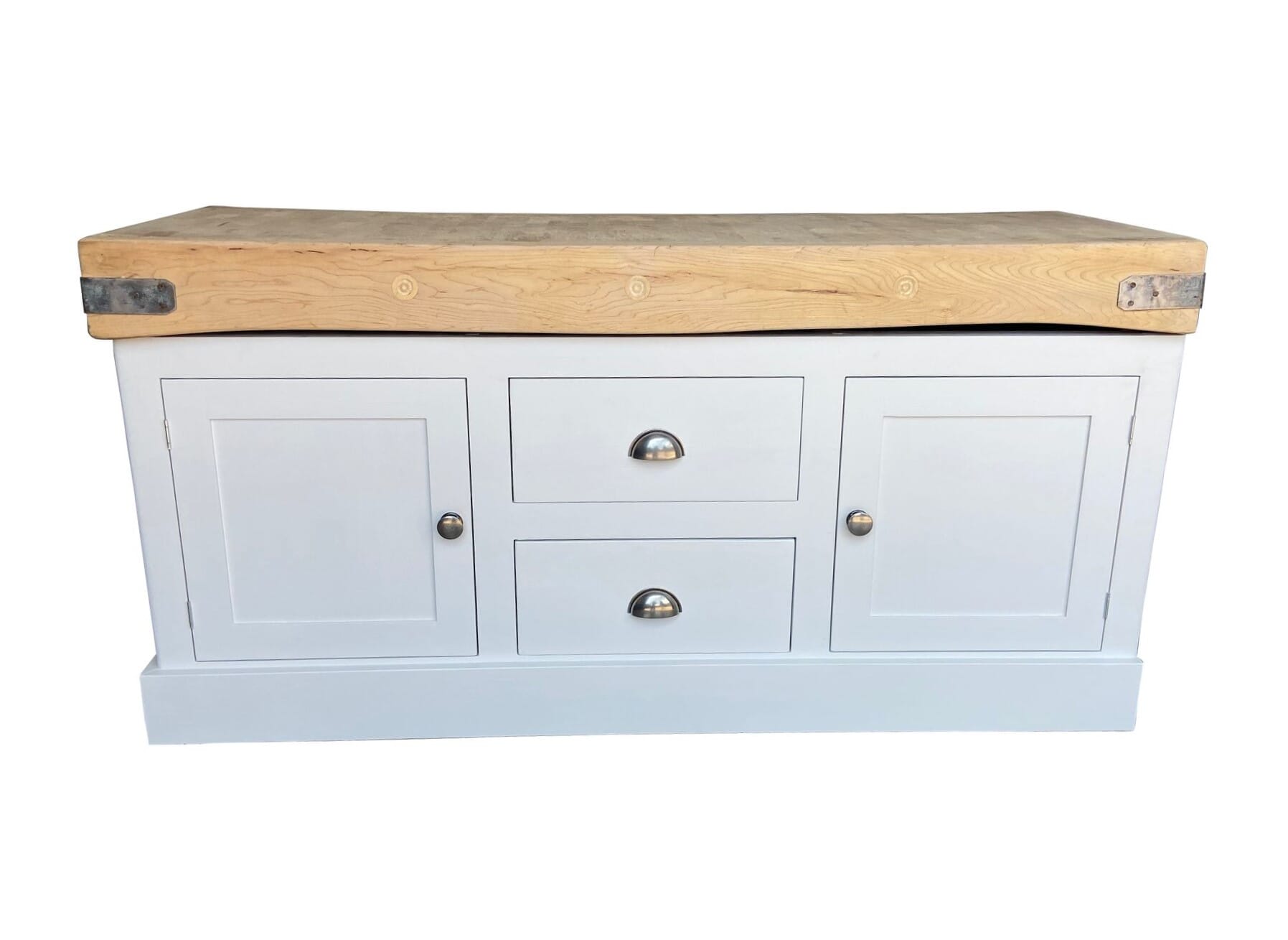 Original Butchers Block Top on Bespoke Wooden Base - D1864