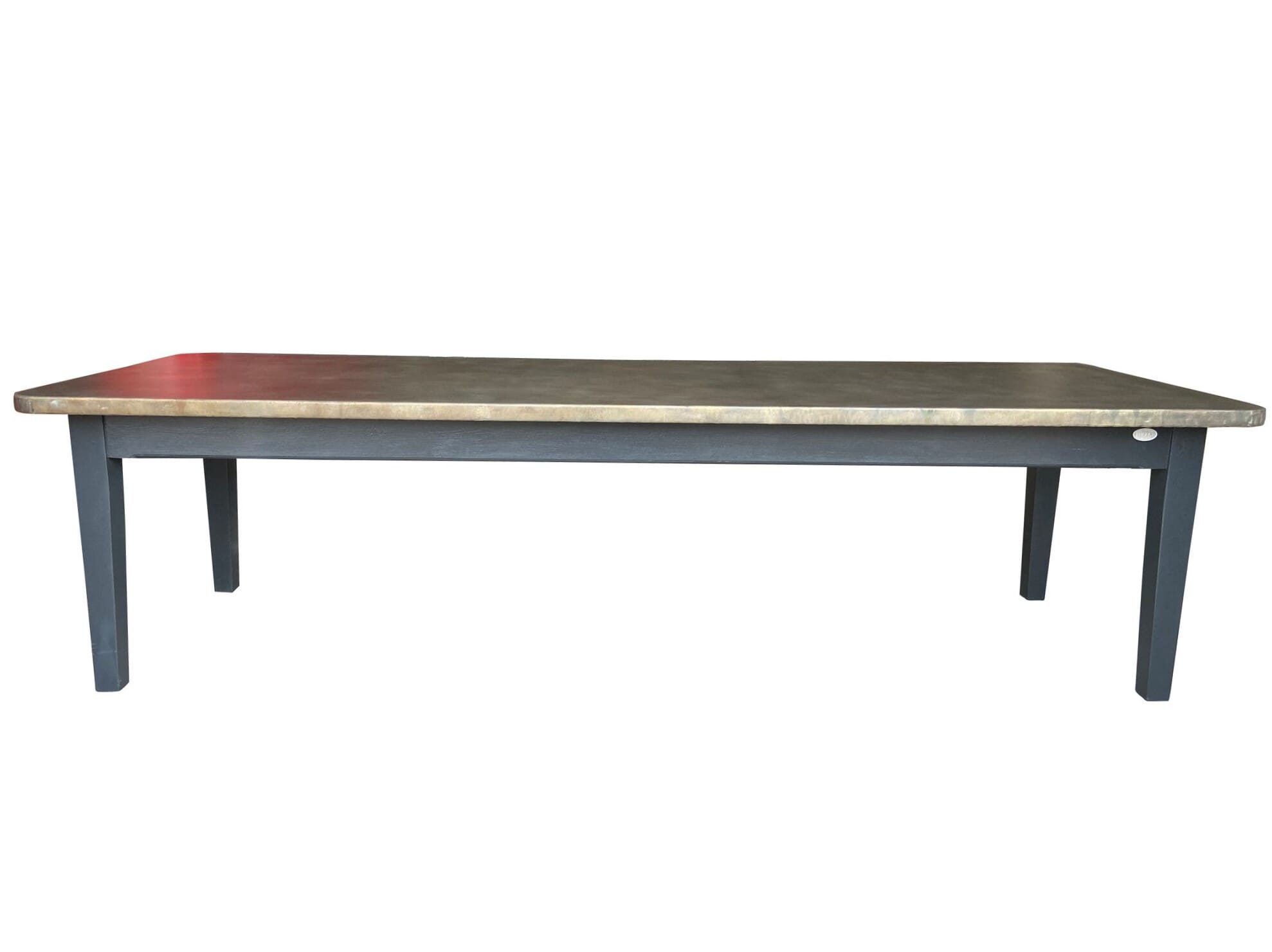 Bespoke Large Antique Zinc Top Kitchen Table - D1866