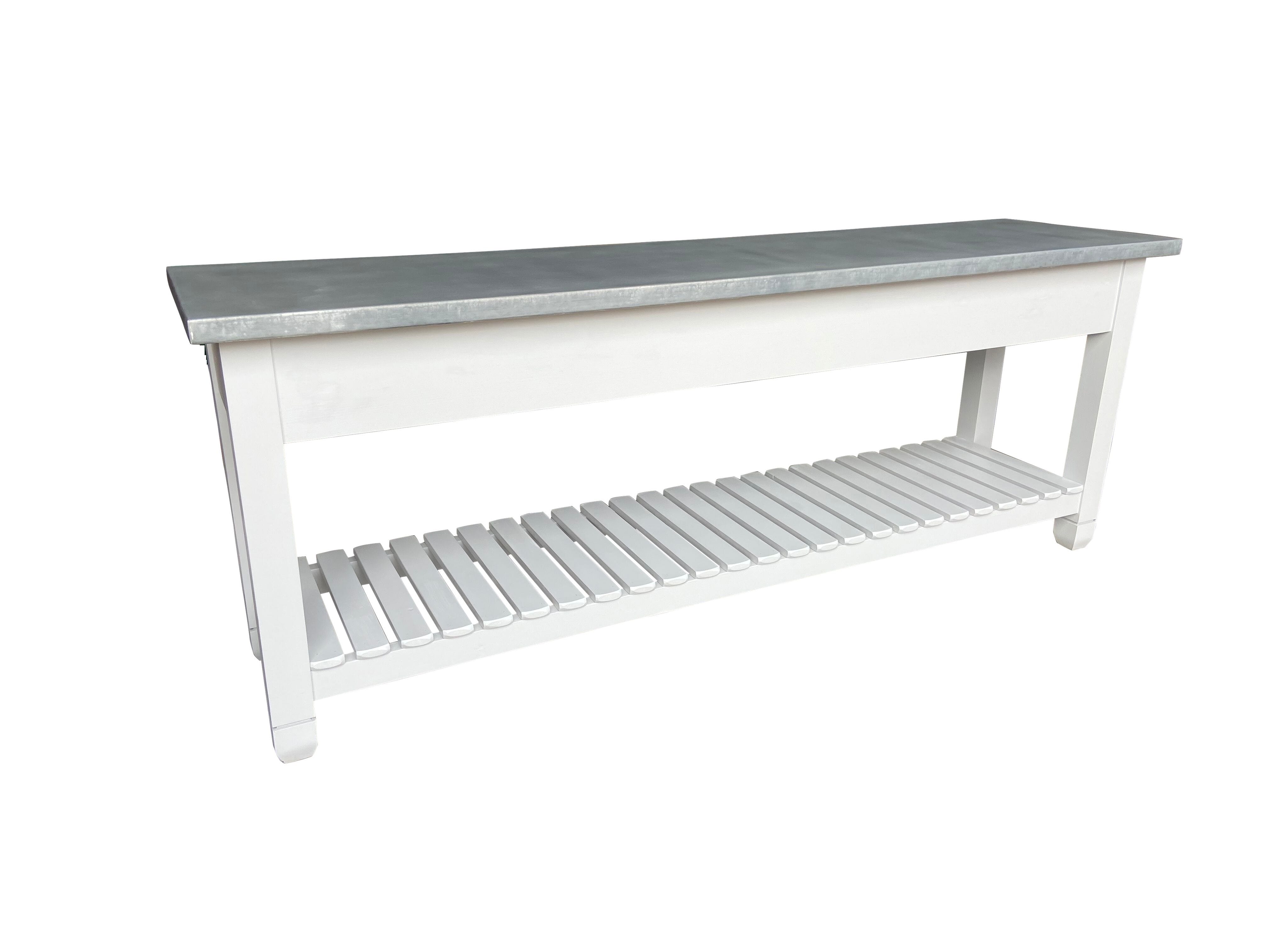 Bespoke Zinc Kitchen Unit With Slatted Shelf Base - D1868