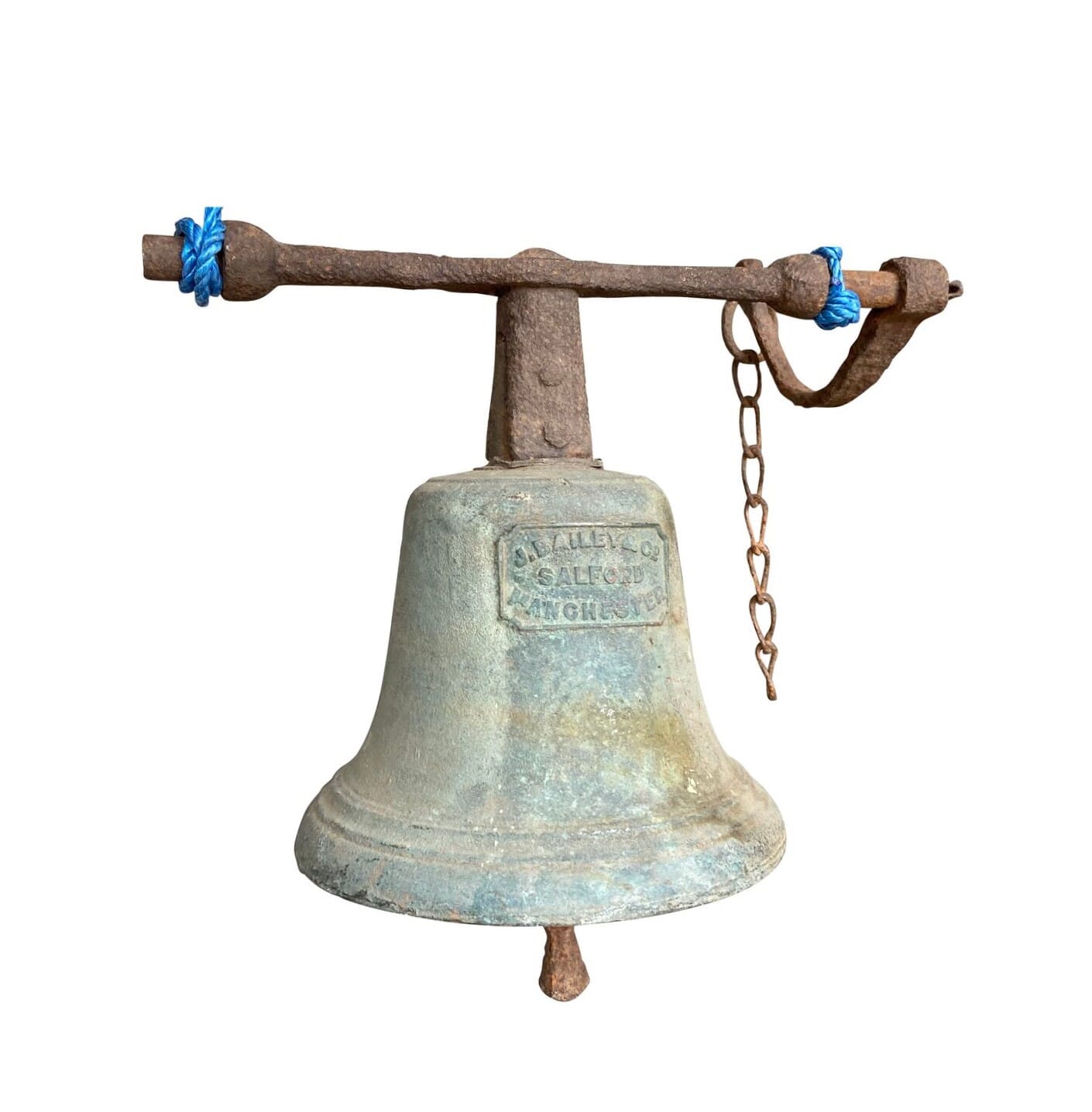 Antique J Bailey & Co Manchester Bronze Calling Bell - 9465