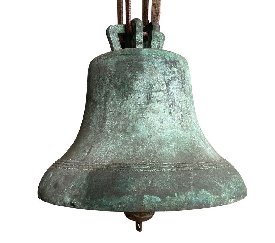 Large Victorian Reclaimed Bronze Church Bell - 9654