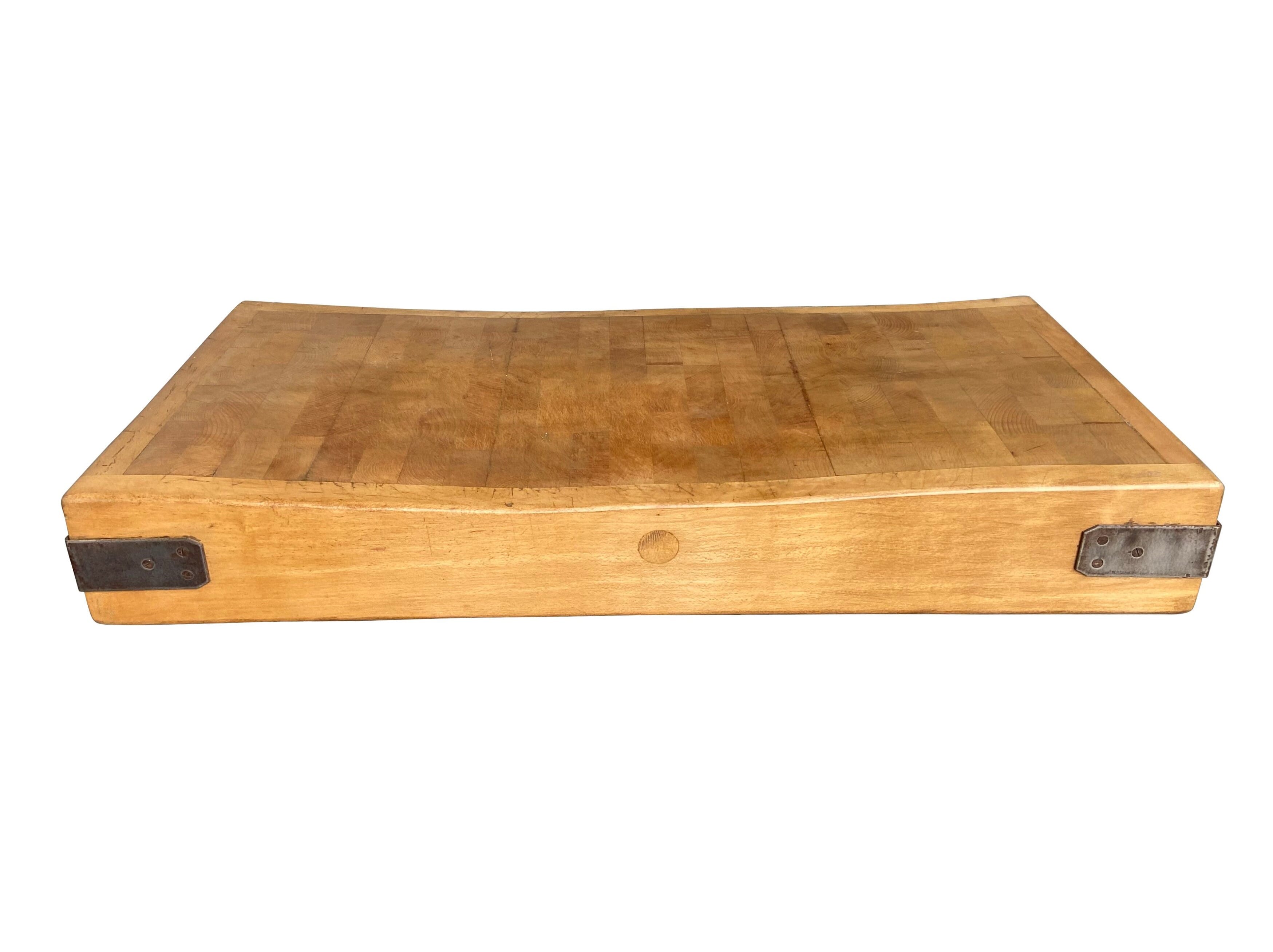 Original Reclaimed Maple Butchers Kitchen Chopping Block - 9469
