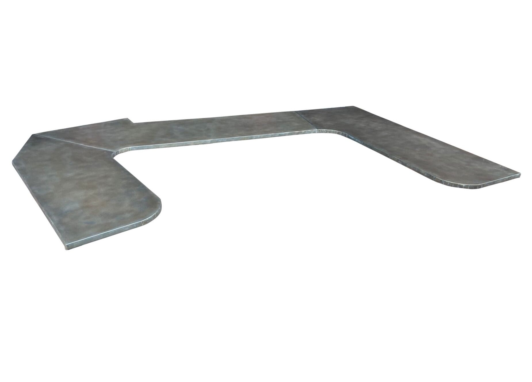 Bespoke Antiqued Zinc Reception Desk Tops - D1892