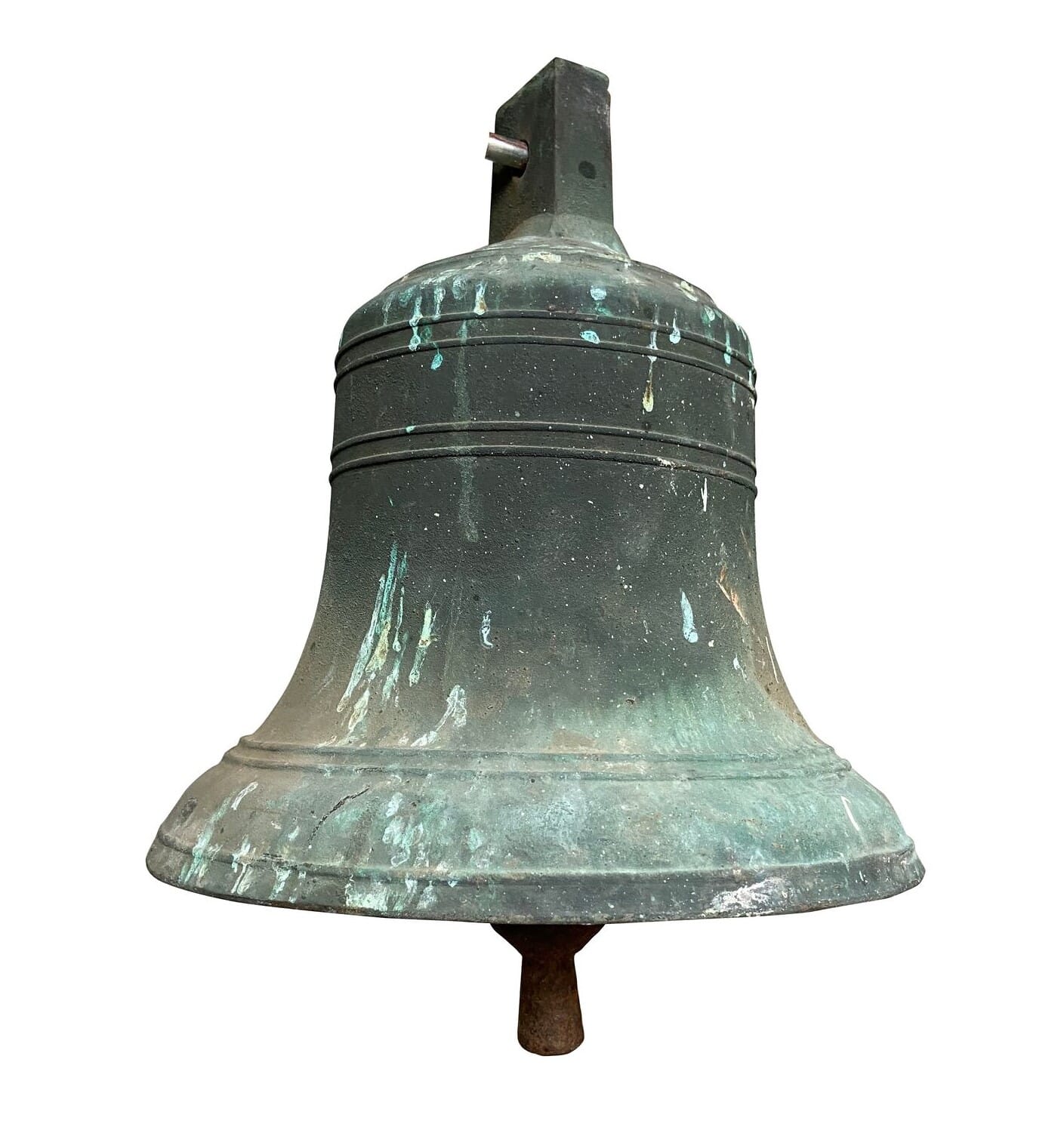 Antique Church Bronze Bell with Clapper - 9419