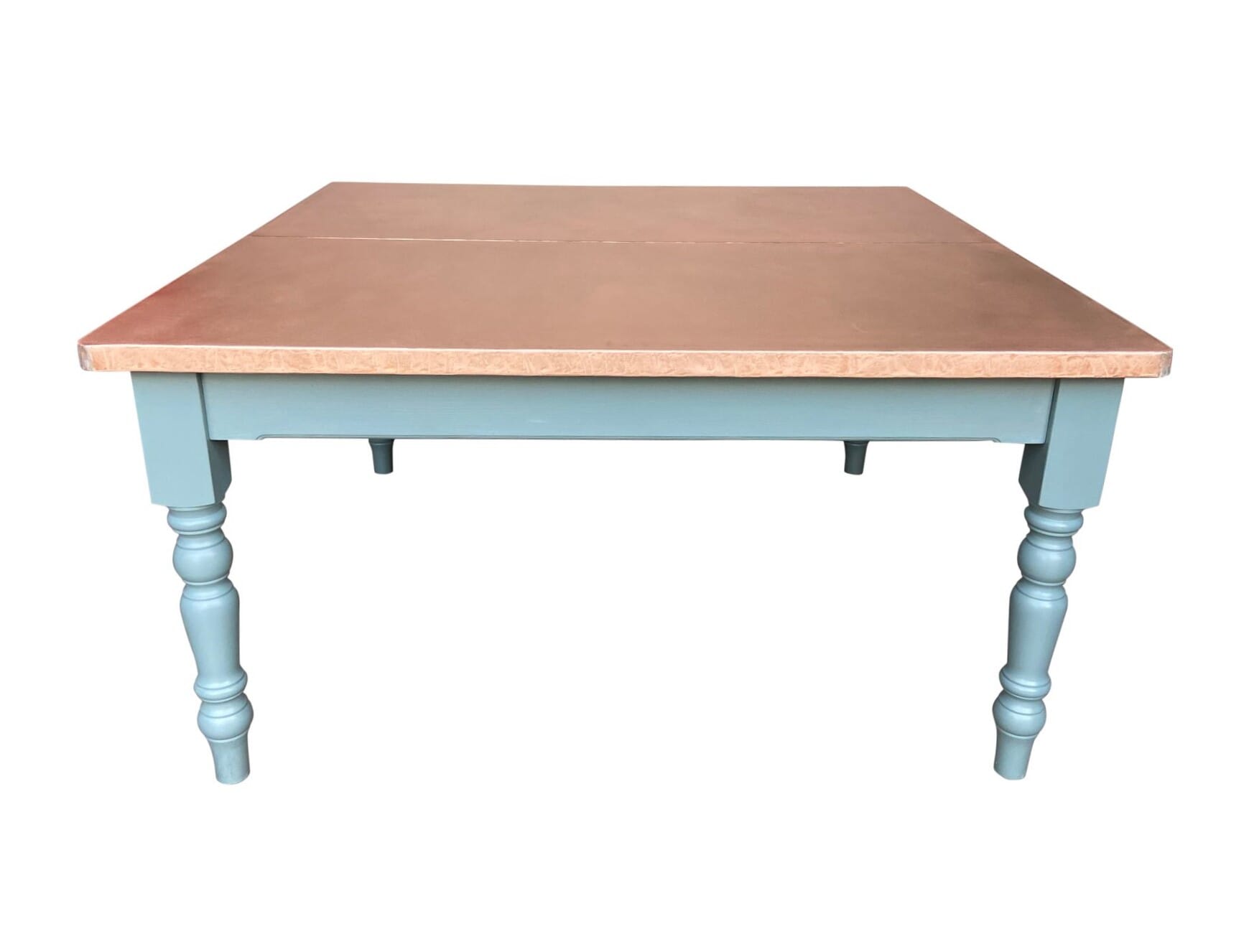Bespoke Kitchen Copper Top Table With Detachable Legs - D1897