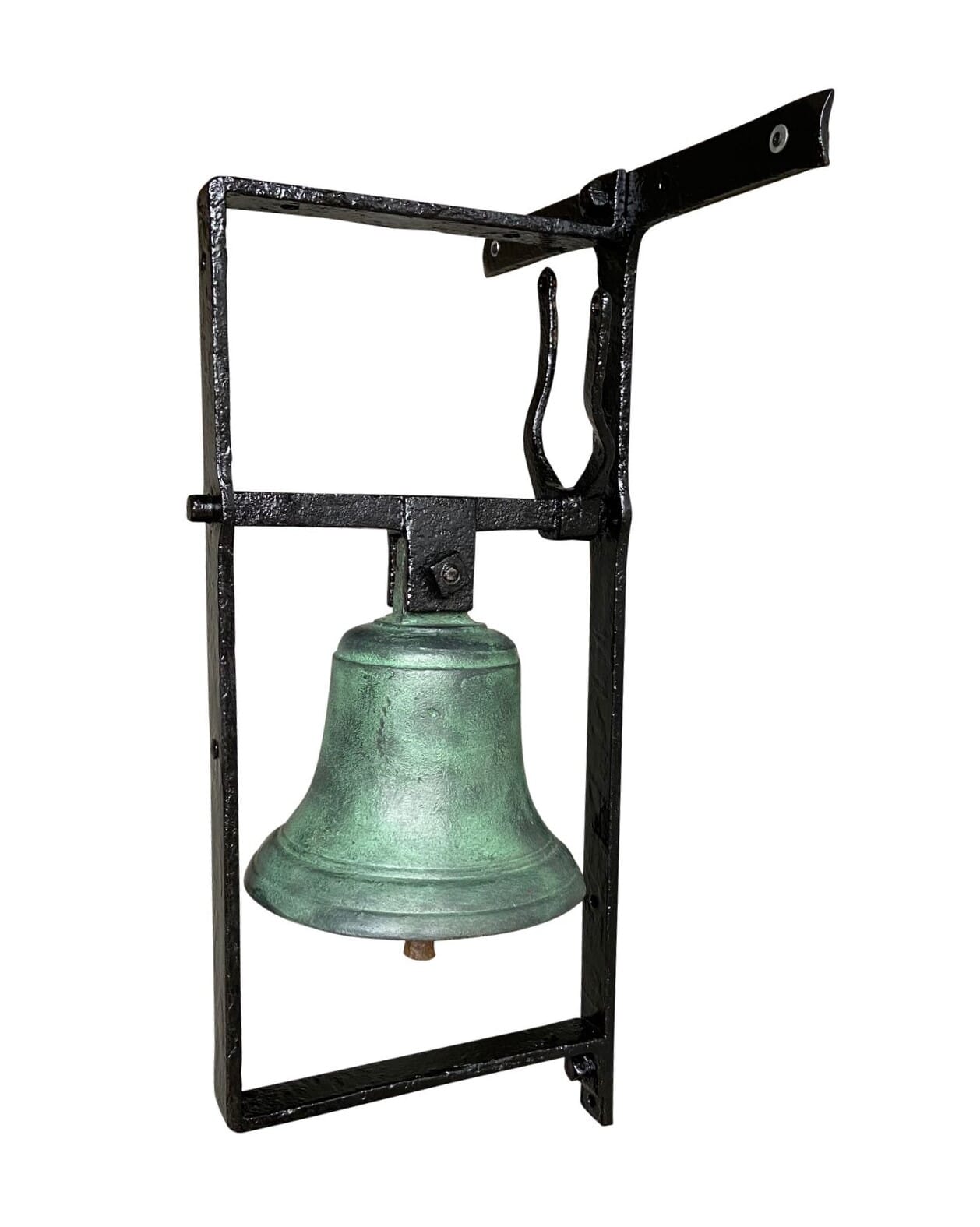 Original Antique Wall Mounted Bronze Calling Bell - 9534