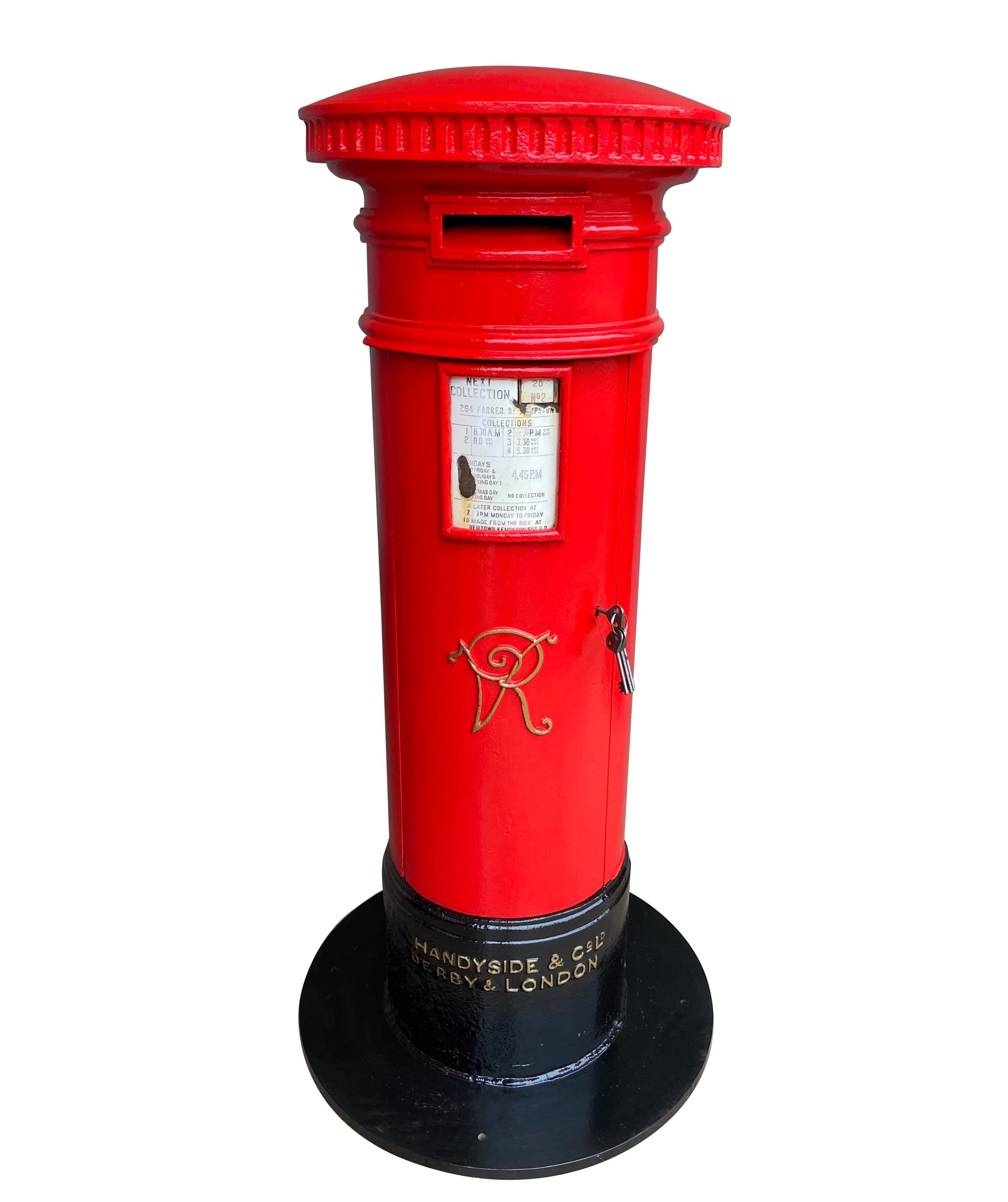 Original Rare Queen Victoria Cast Iron Pillar Box - 9478