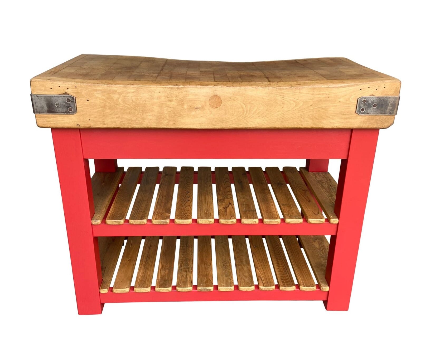 Old Maple Butchers Chopping Block on Bespoke Base - D1905