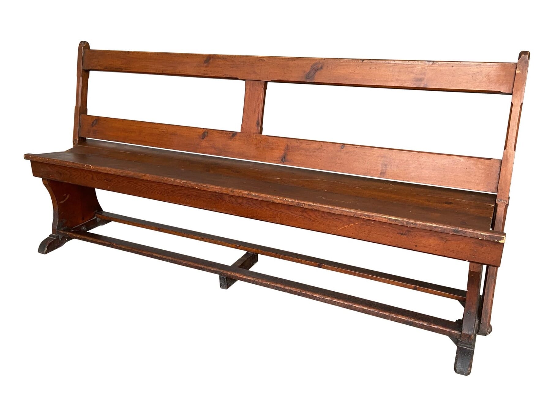 Pitch Pine Salvaged Church or Chapel Bench - 9565B