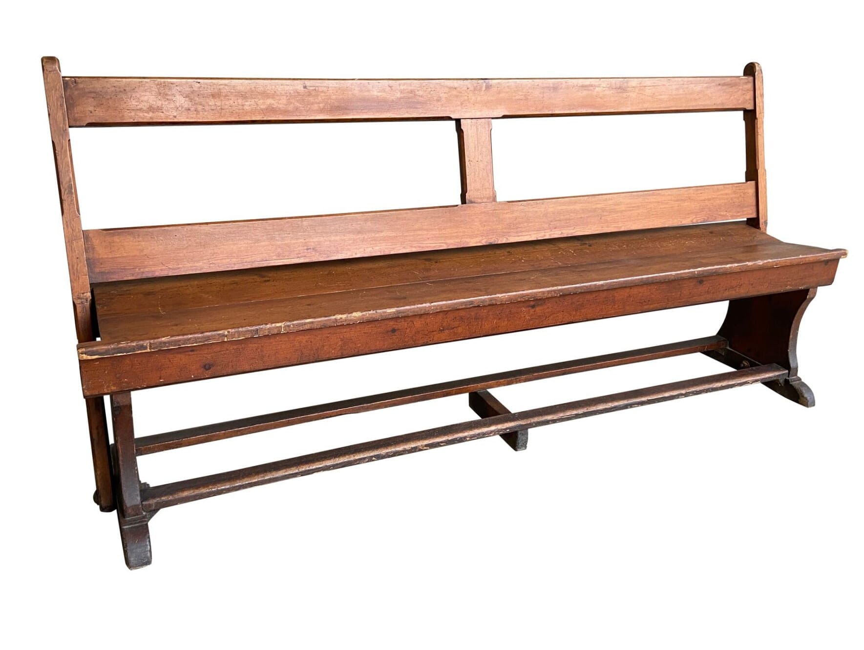Reclaimed Pitch Pine Church or Chapel Bench - 9565C