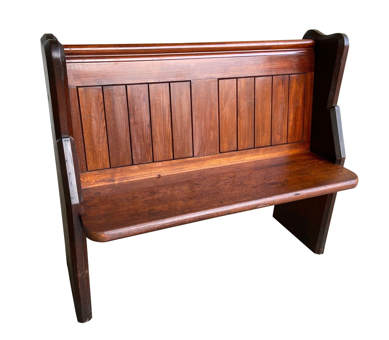 Old Salvaged Pitch Pine Church or Chapel Pew - 9564C