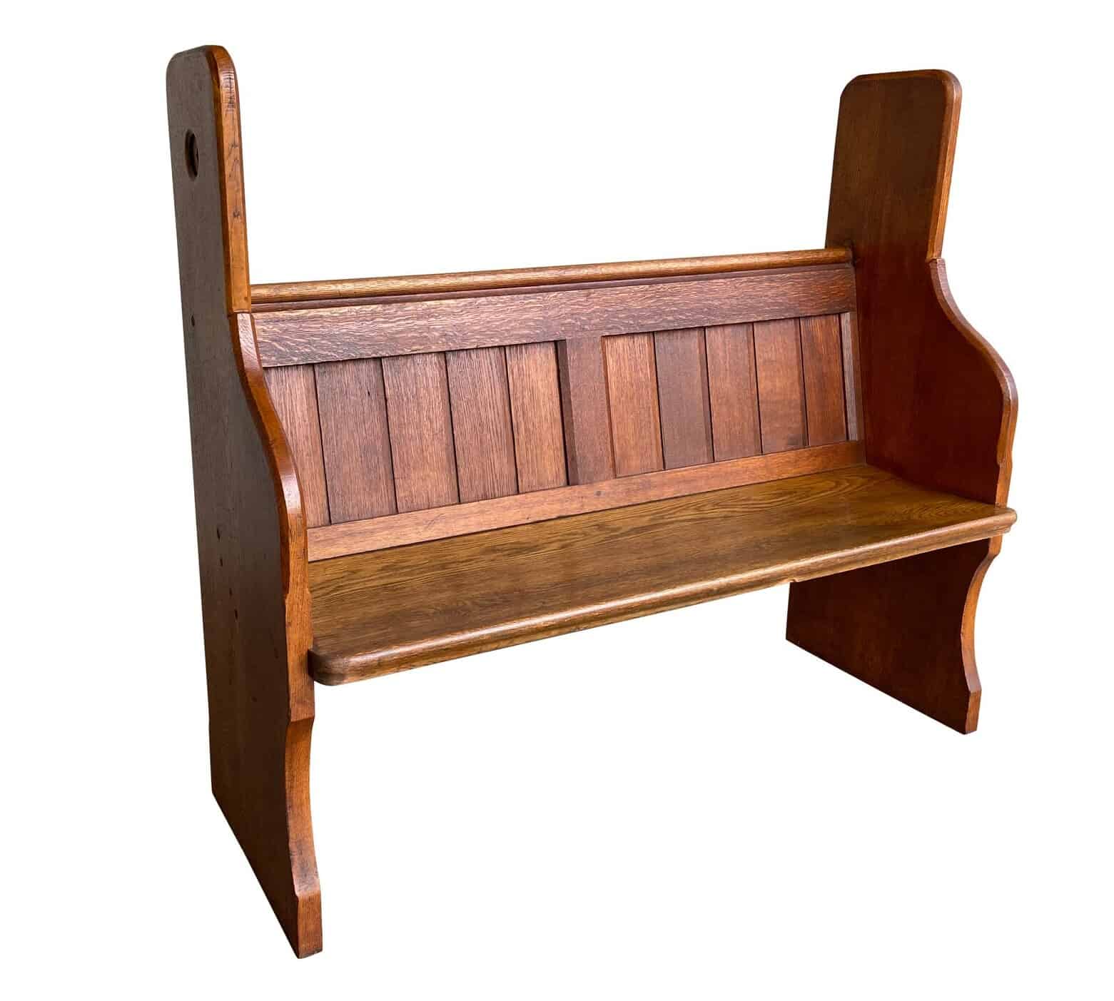 Antique Salvaged Oak Church or Chapel Pew