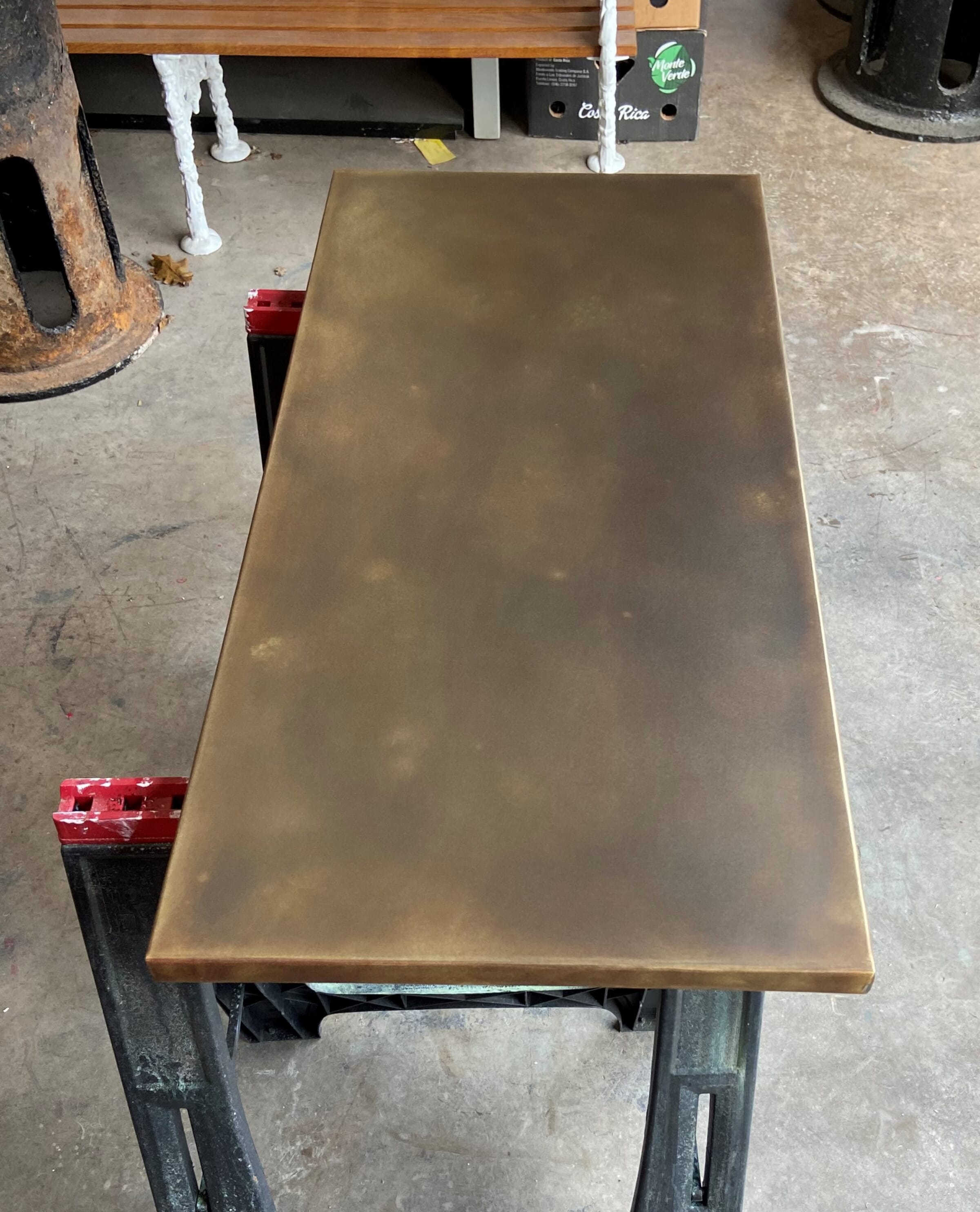 Handmade Antique Brass Kitchen Worktop