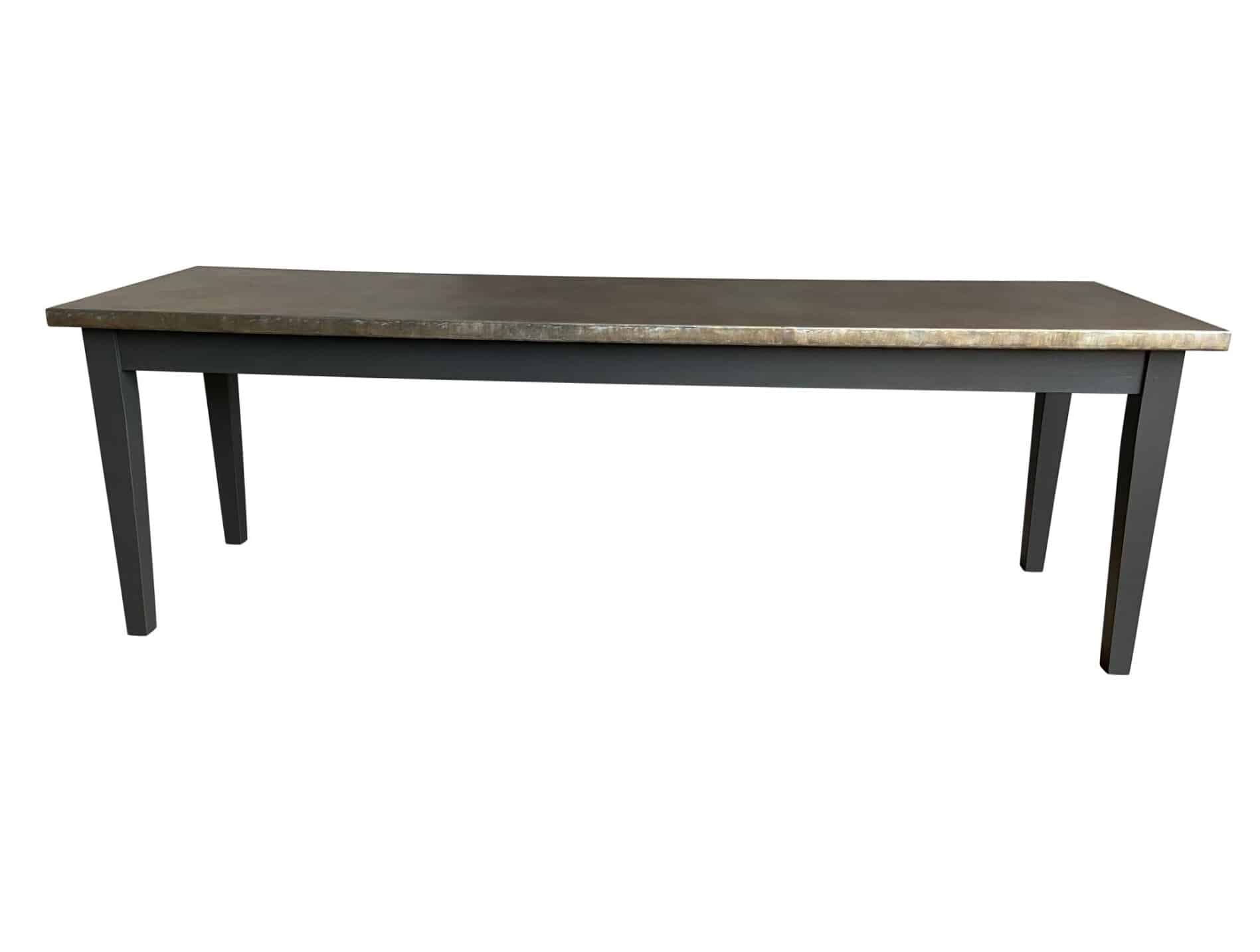 Handmade Antique Zinc Top Restaurant Table