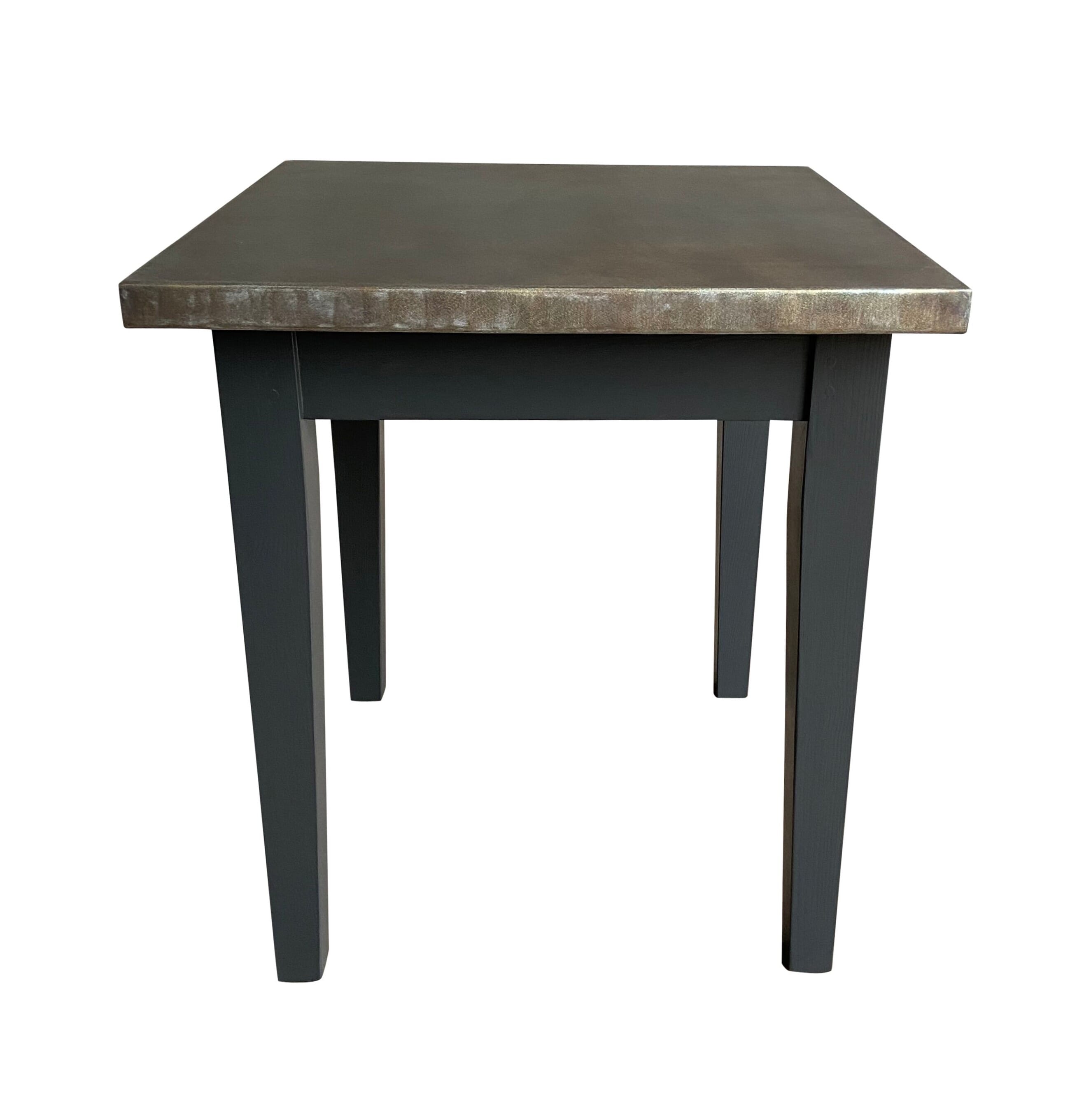 Handmade Small Restaurant Antique Zinc Top Table - D1919