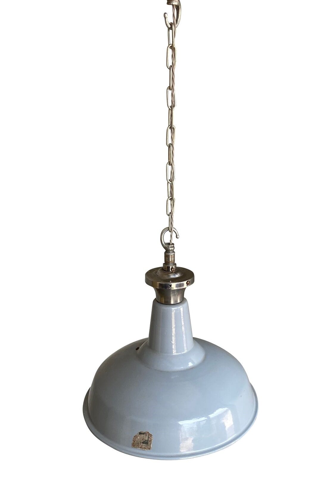 Reclaimed Grey Enamel Industrial Ceiling Light - 9695B