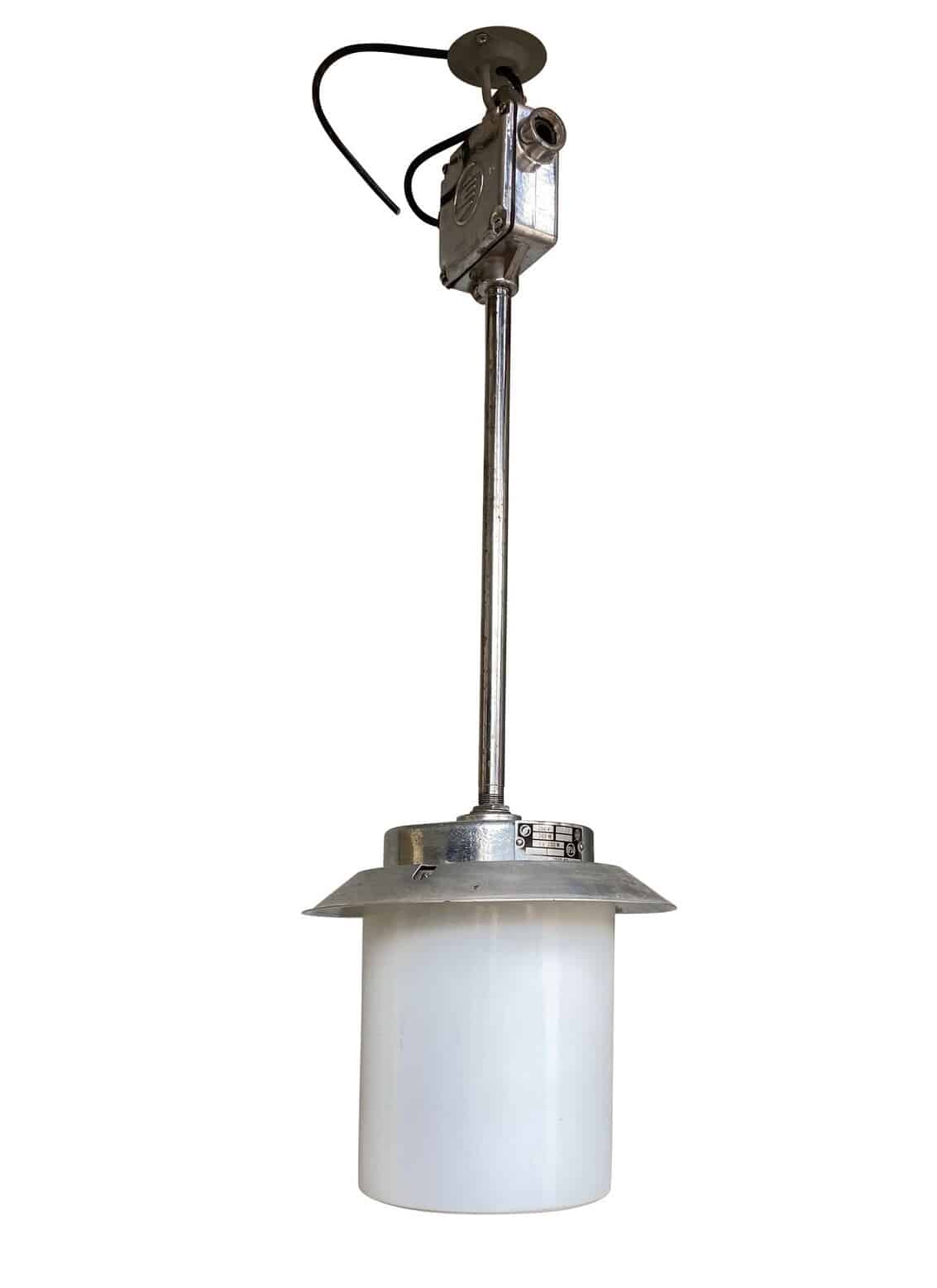 Reclaimed Chrome Industrial Ceiling Light