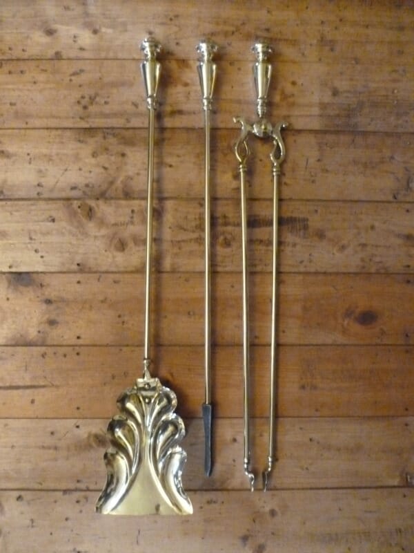 Set of Victorian Brass Companion Irons - 6614