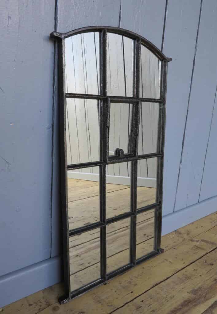 Antique Cast Iron Window Mirror