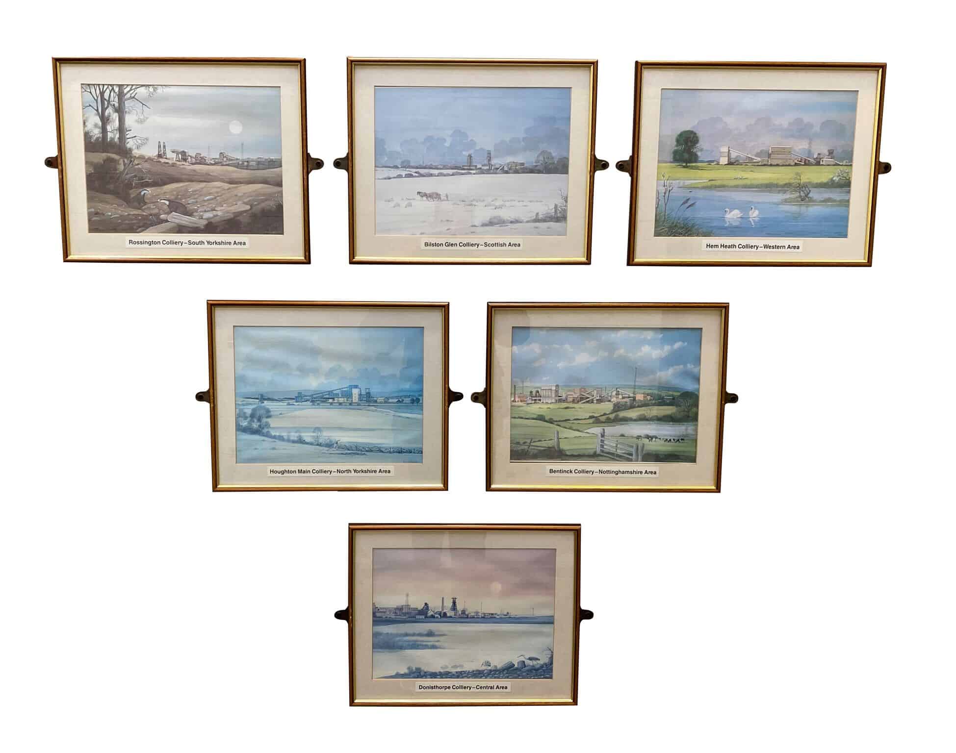Collection of 6 Original Colliery Paintings