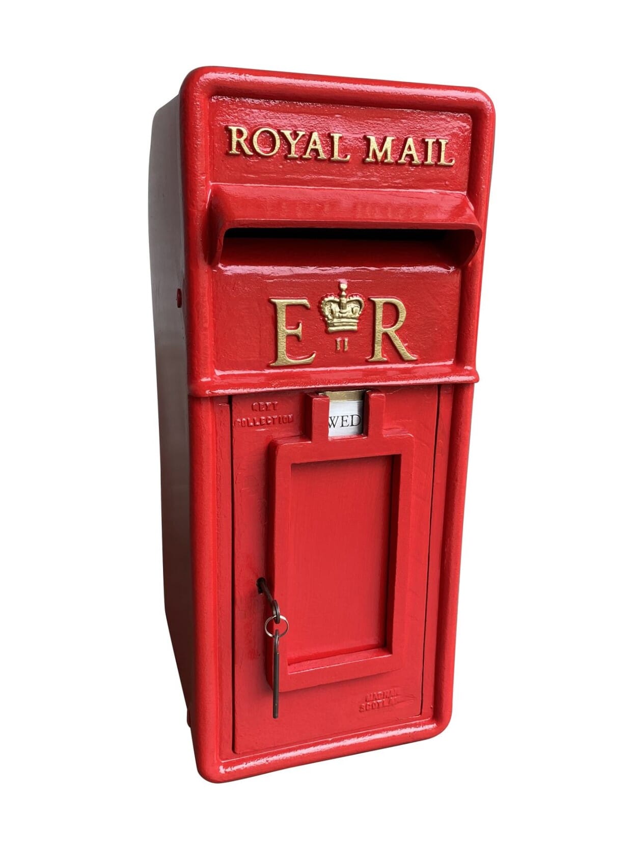 Royal Mail Original Pole Mounted ER Cast Iron Post Box - 9242