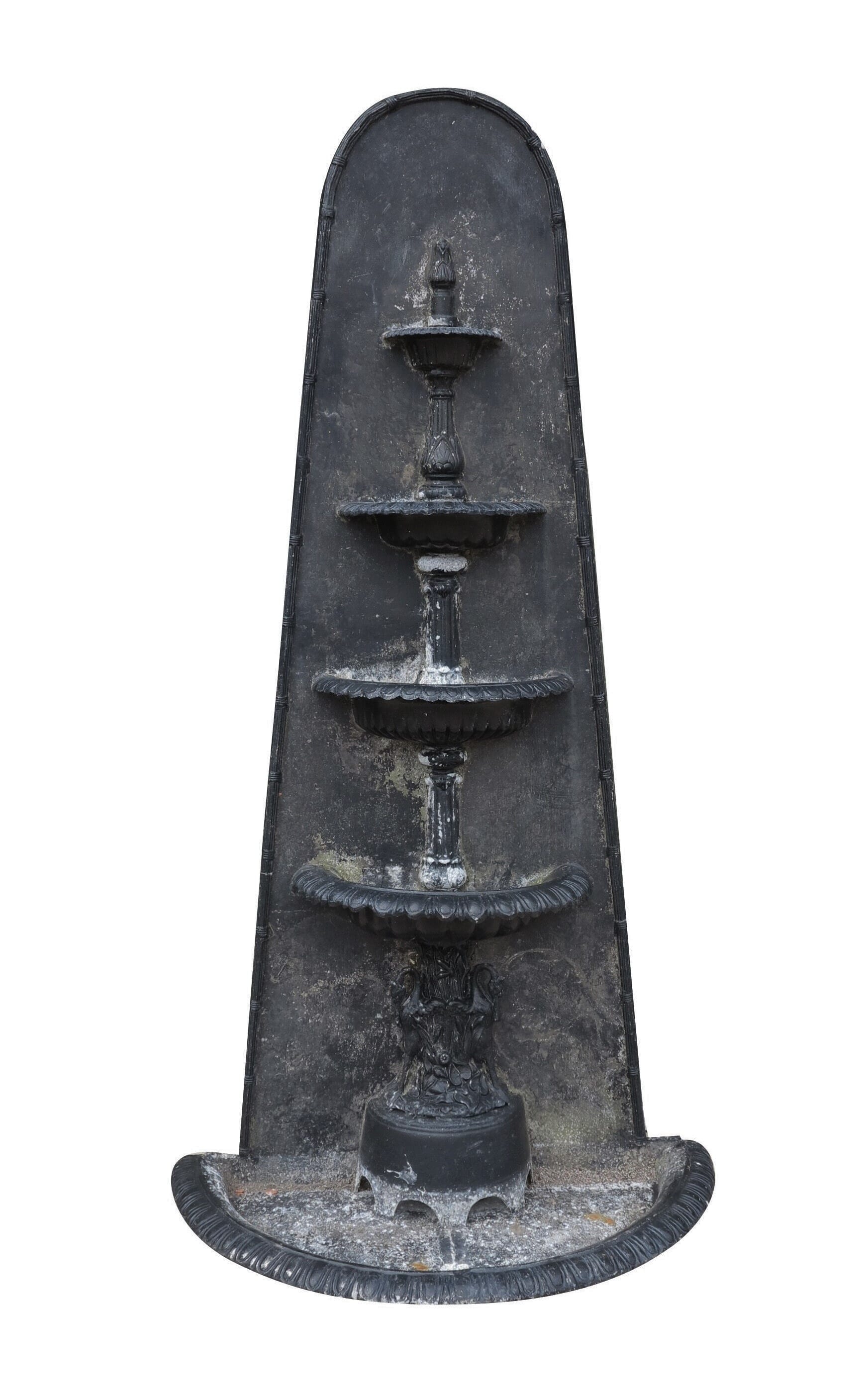 Antique Garden Water Fountain or Feature With A Flat Back - 9043a