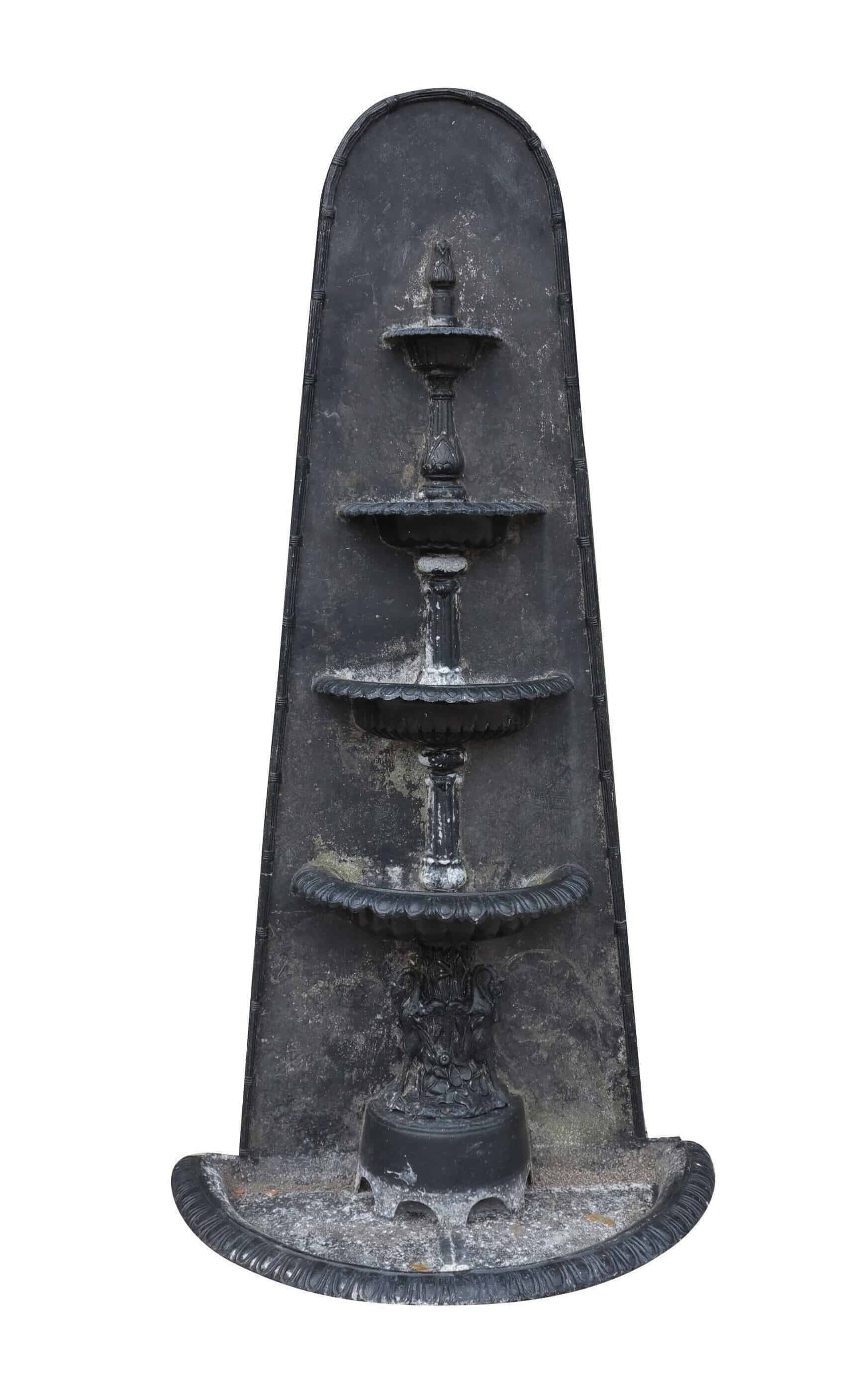 Unique Garden Water Fountain or Feature With A Flat Back