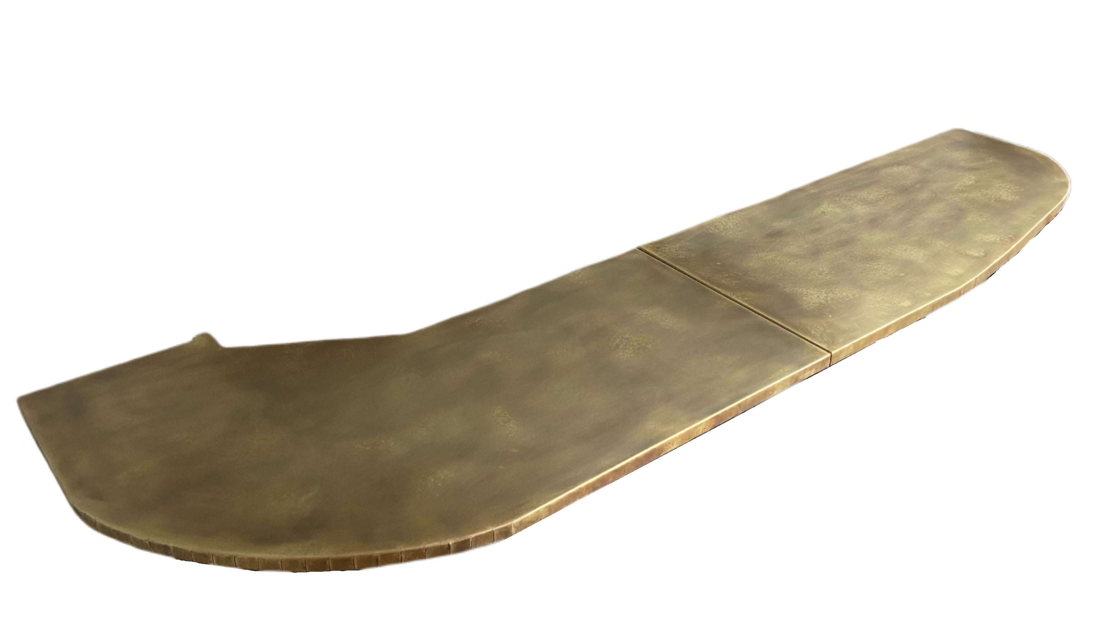 Bespoke Handmade Antique Brass Kitchen Countertops - D1920