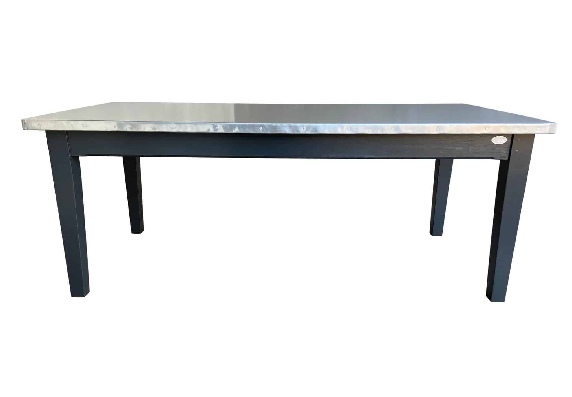 Handmade Natural Zinc Top Kitchen Table