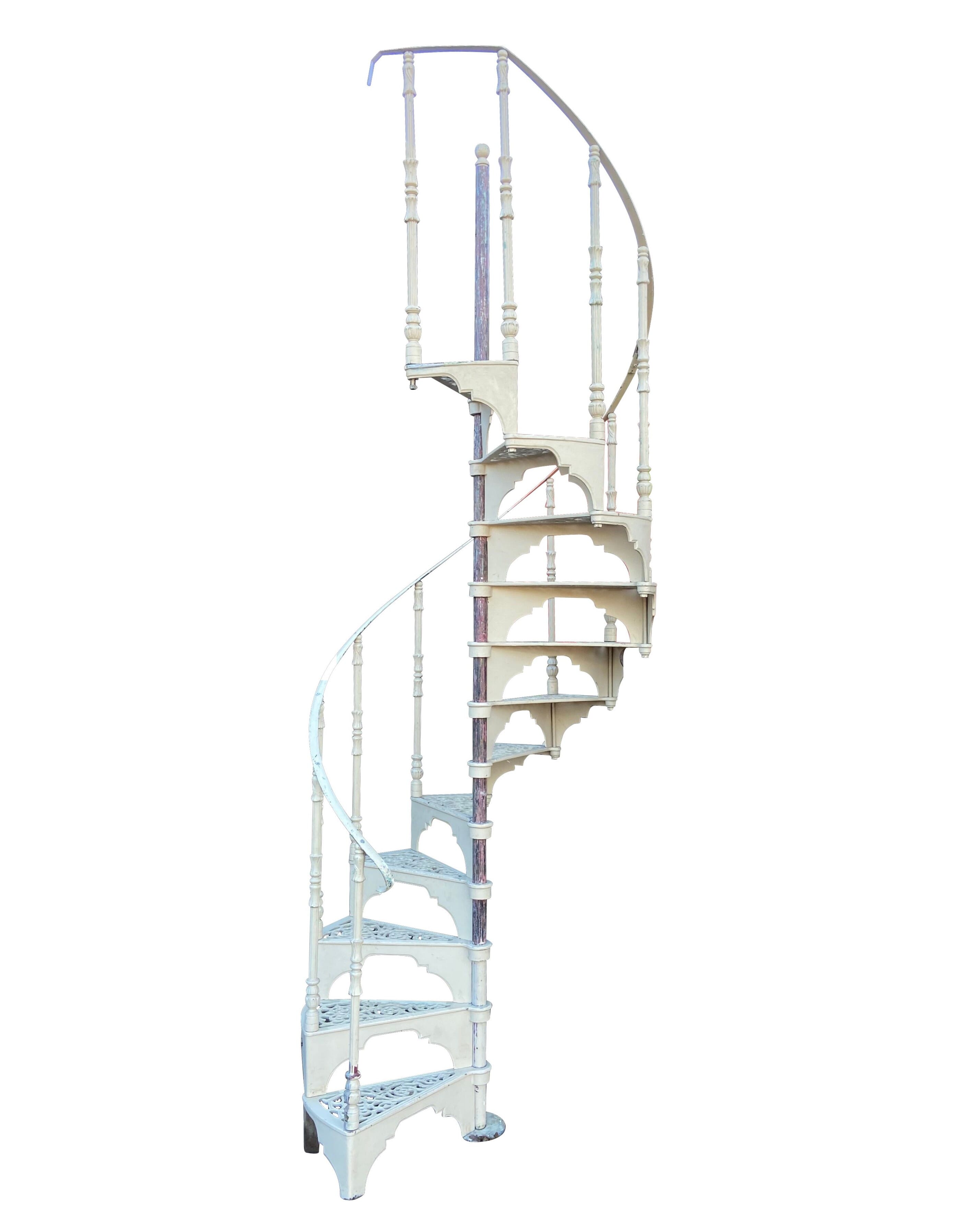 Reclaimed Cottage Craft Cast Metal Spiral Staircase - 9600