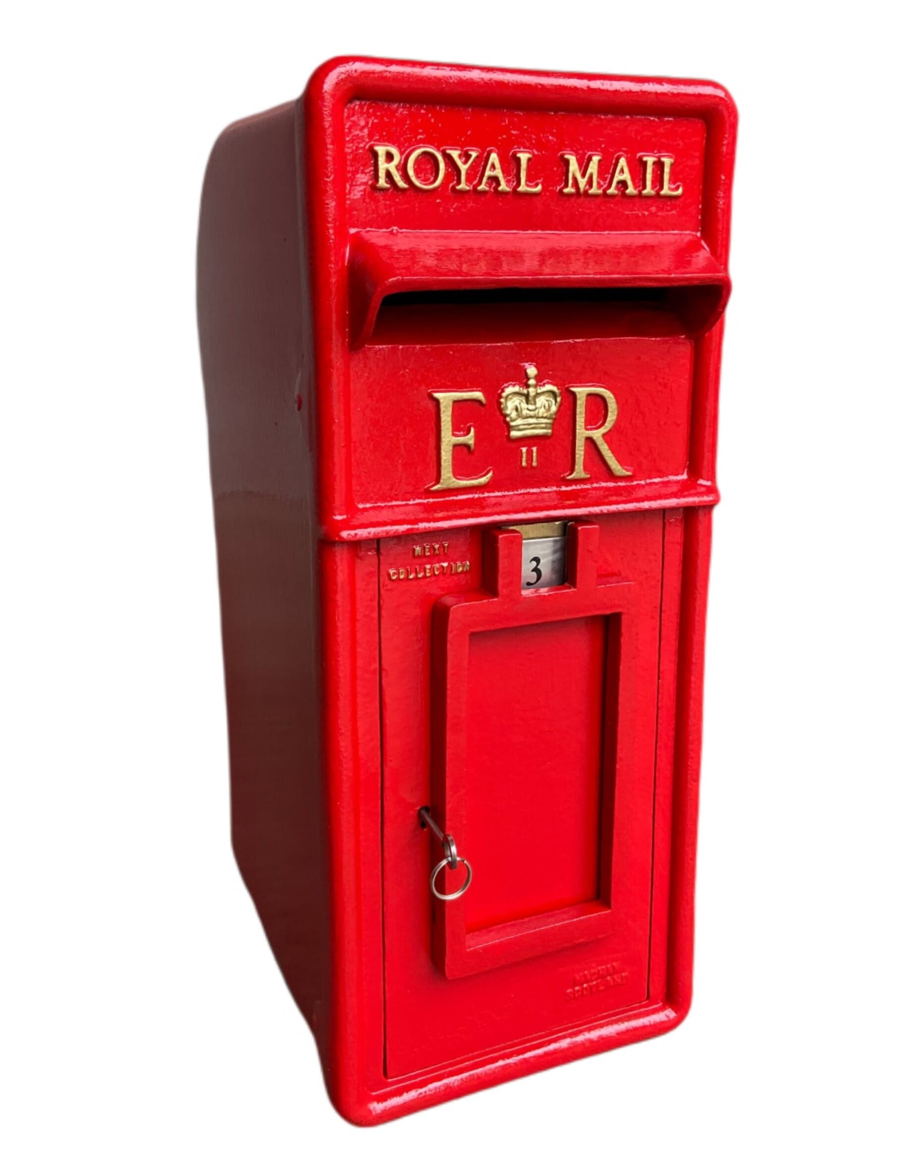Royal Mail Pole Mounted Original ER Cast Iron Post Box - 9396