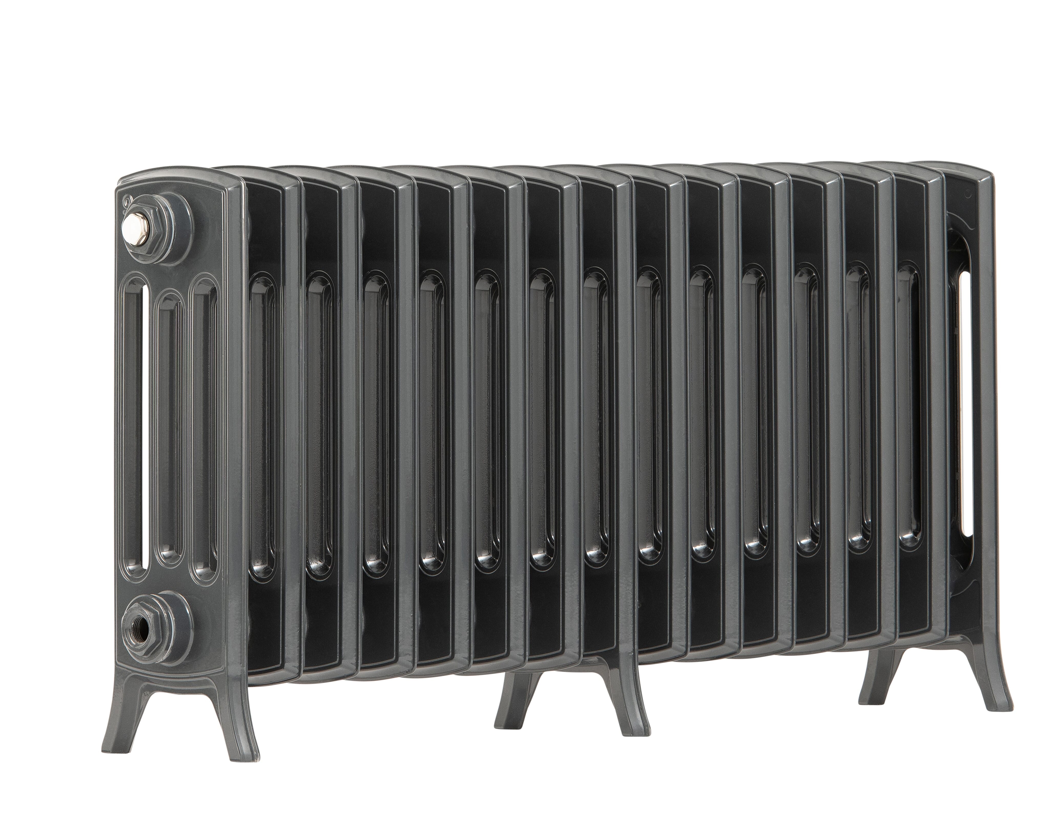 Arroll Anthracite Aluminium Edwardian Radiator 450mm Tall - NE450-15-7016