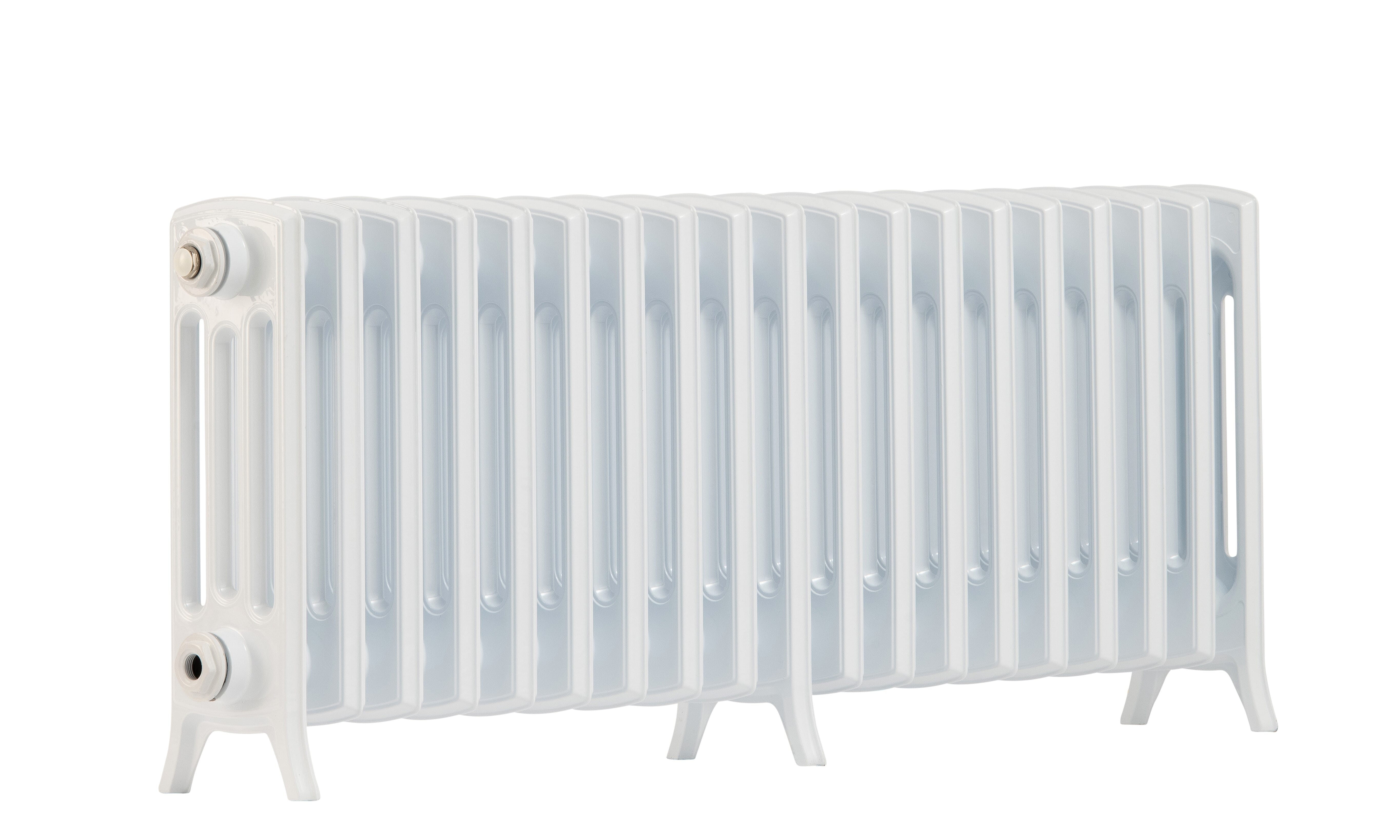 Arroll Aluminium Edwardian White Radiator 450mm Tall - NE450-19-9016