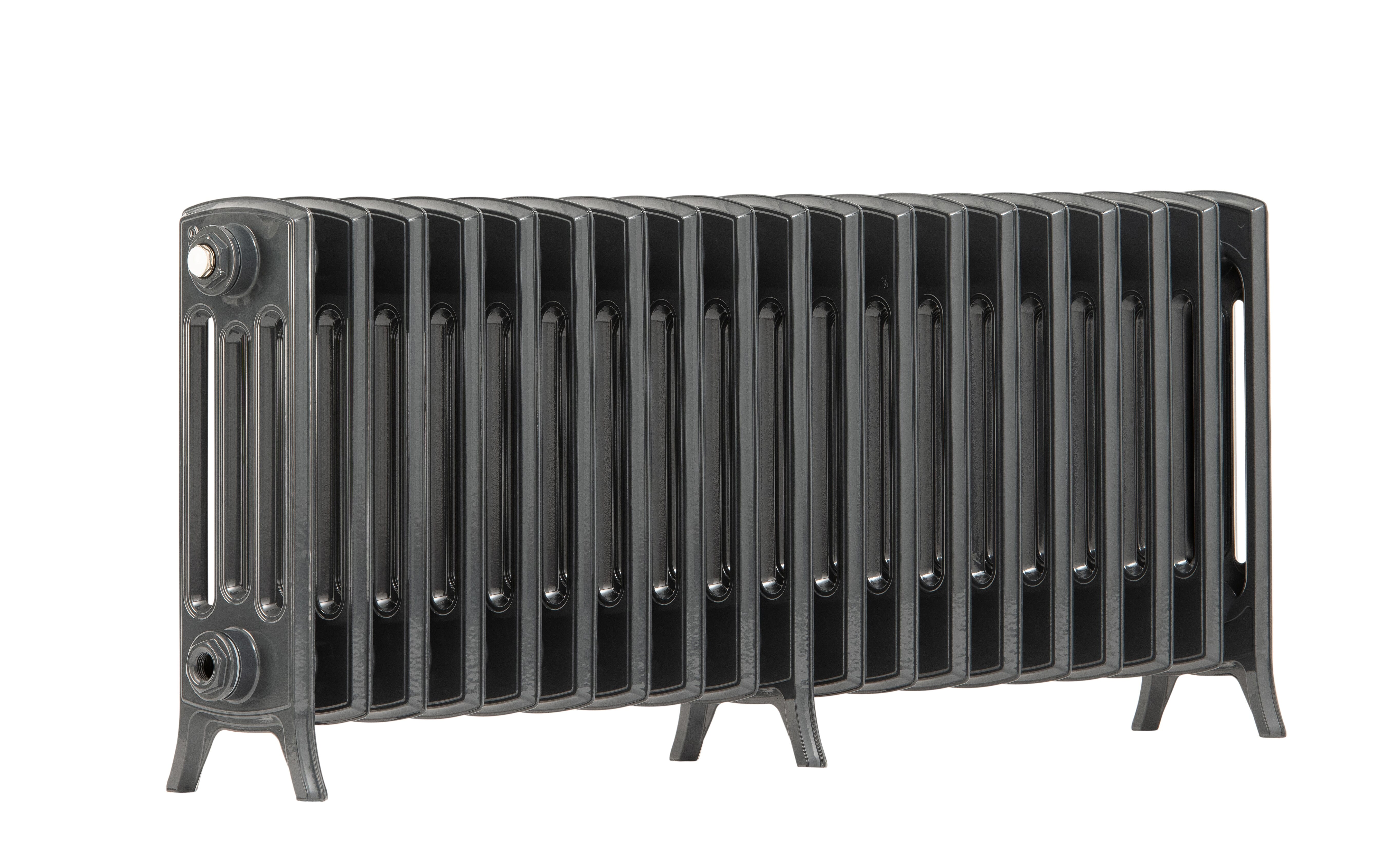 Arroll Aluminium Edwardian Anthracite Radiator 450mm Tall - NE450-19-7016