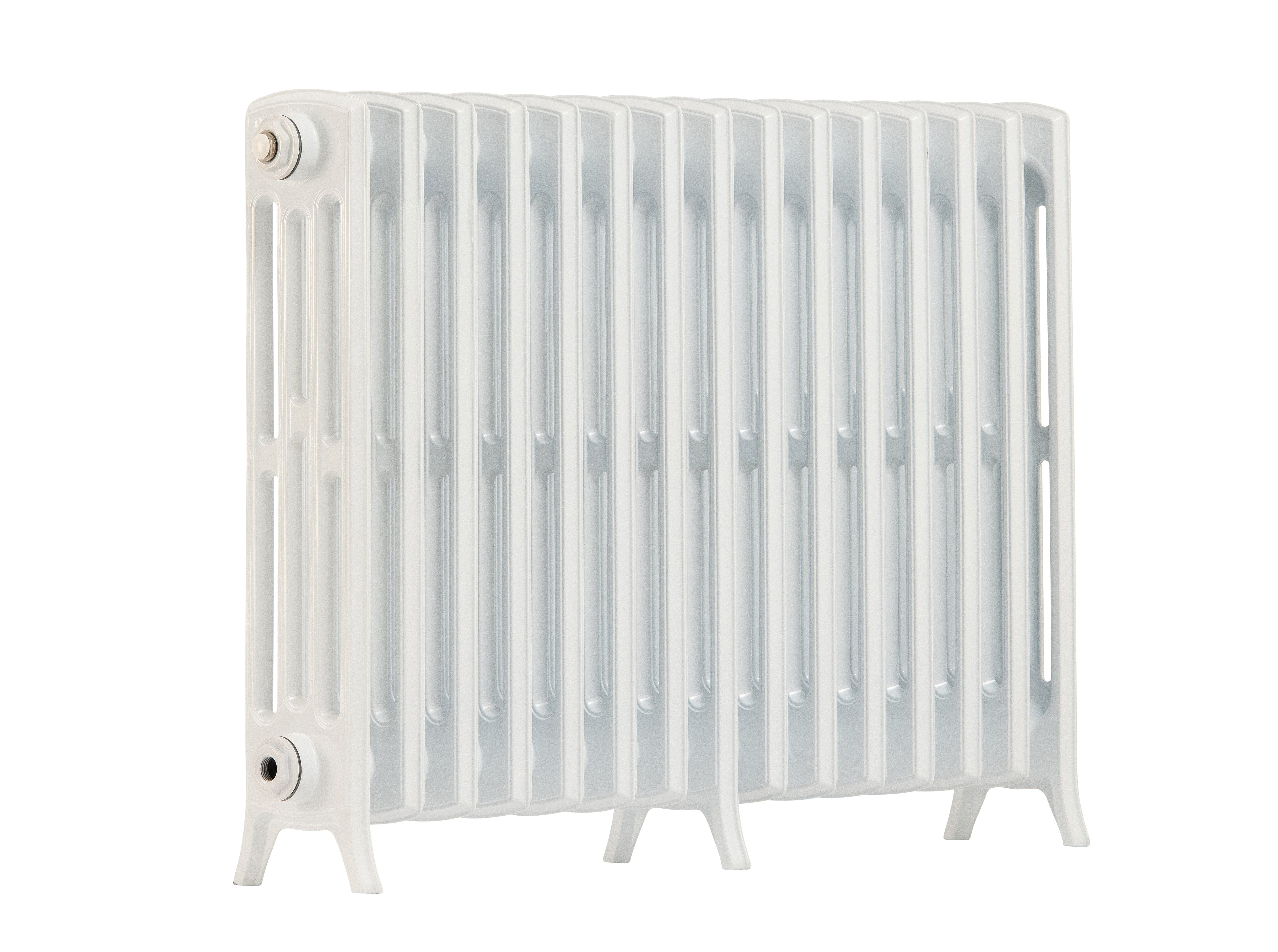 Arroll White Aluminium Edwardian Radiator 650mm Tall - NE650-15-9016