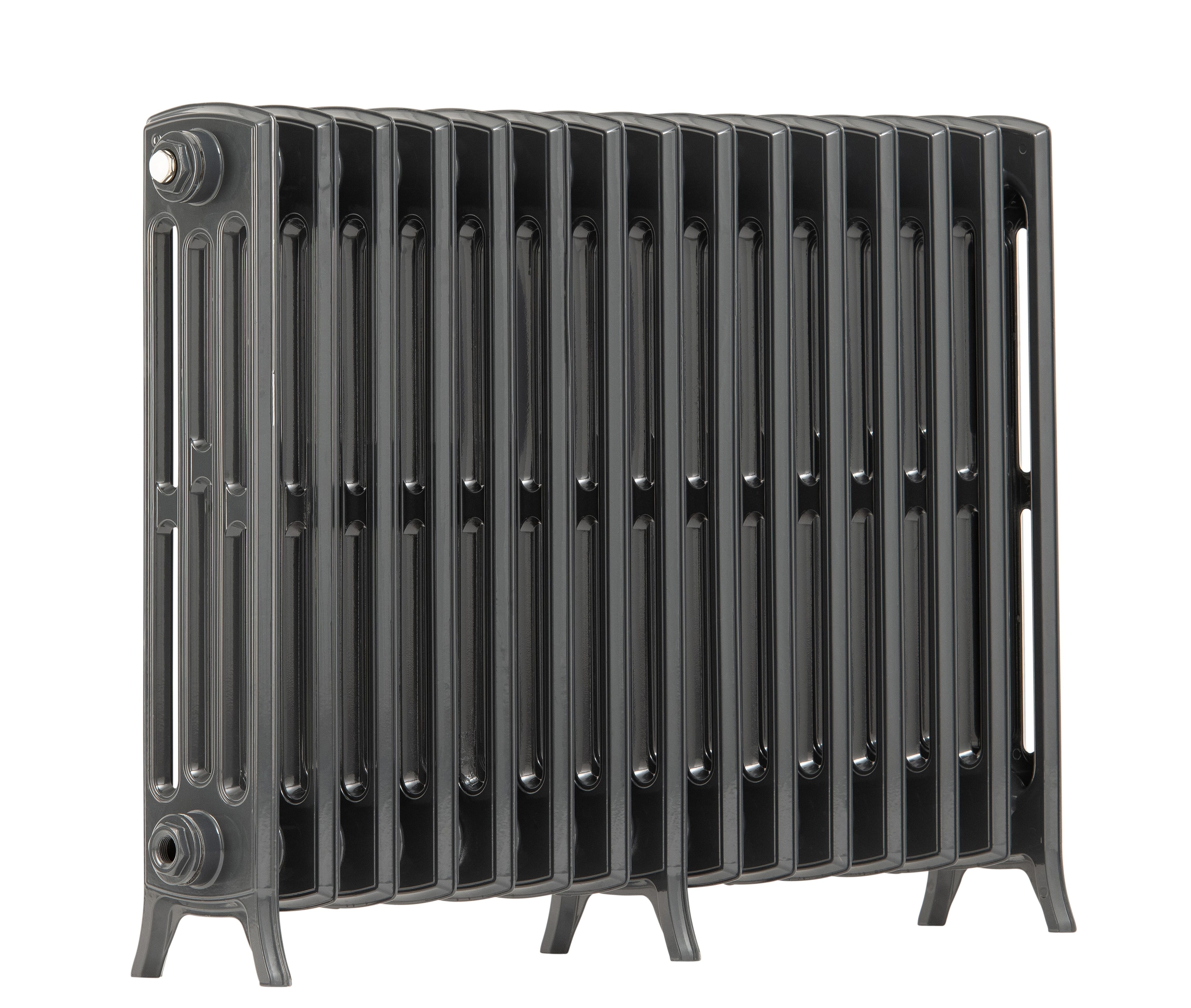 Arroll Anthracite Aluminium Edwardian Radiator 650mm Tall - NE650-15-7016