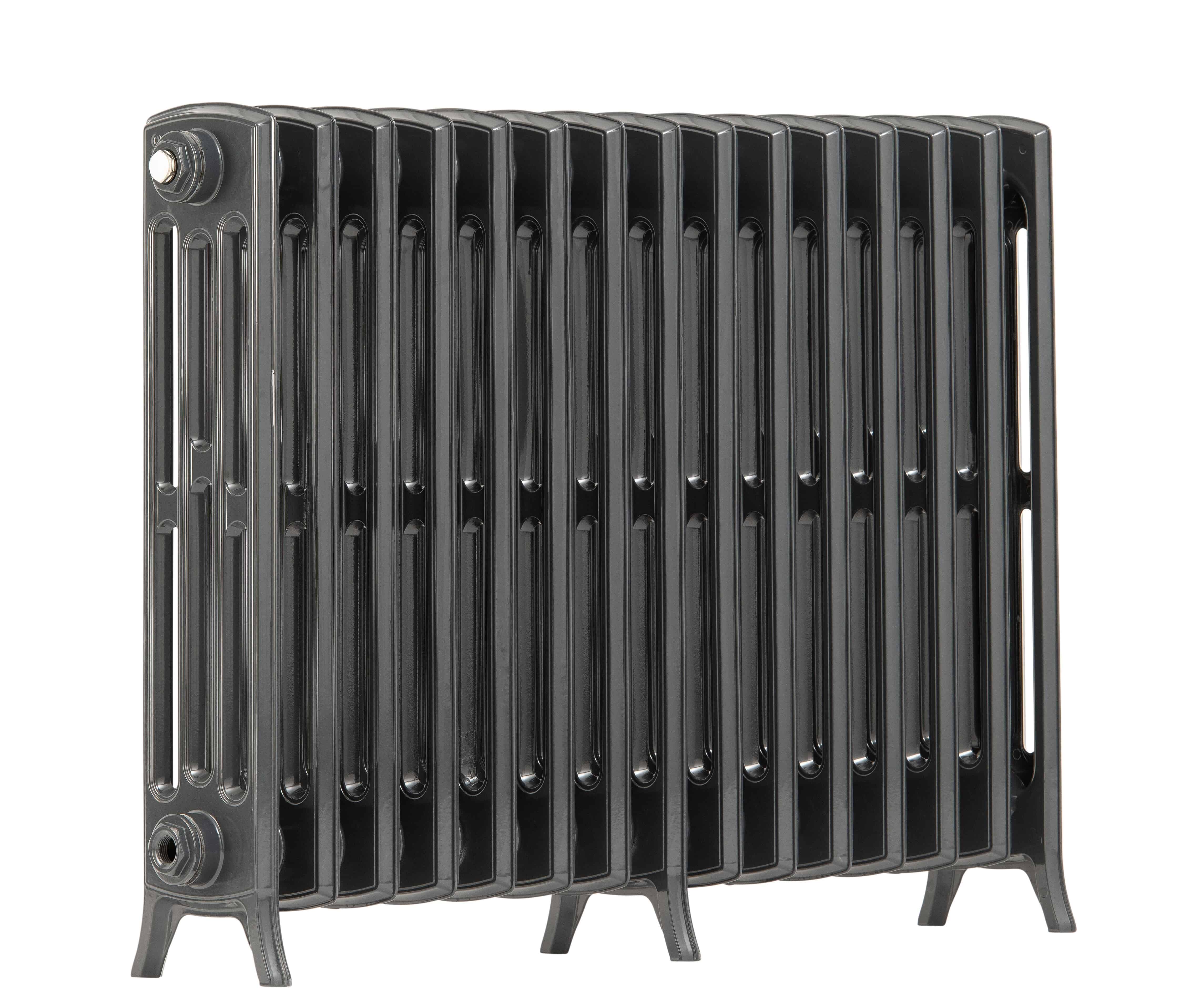 Traditional 4 Column Grey Edwardian Style Steel Radiators