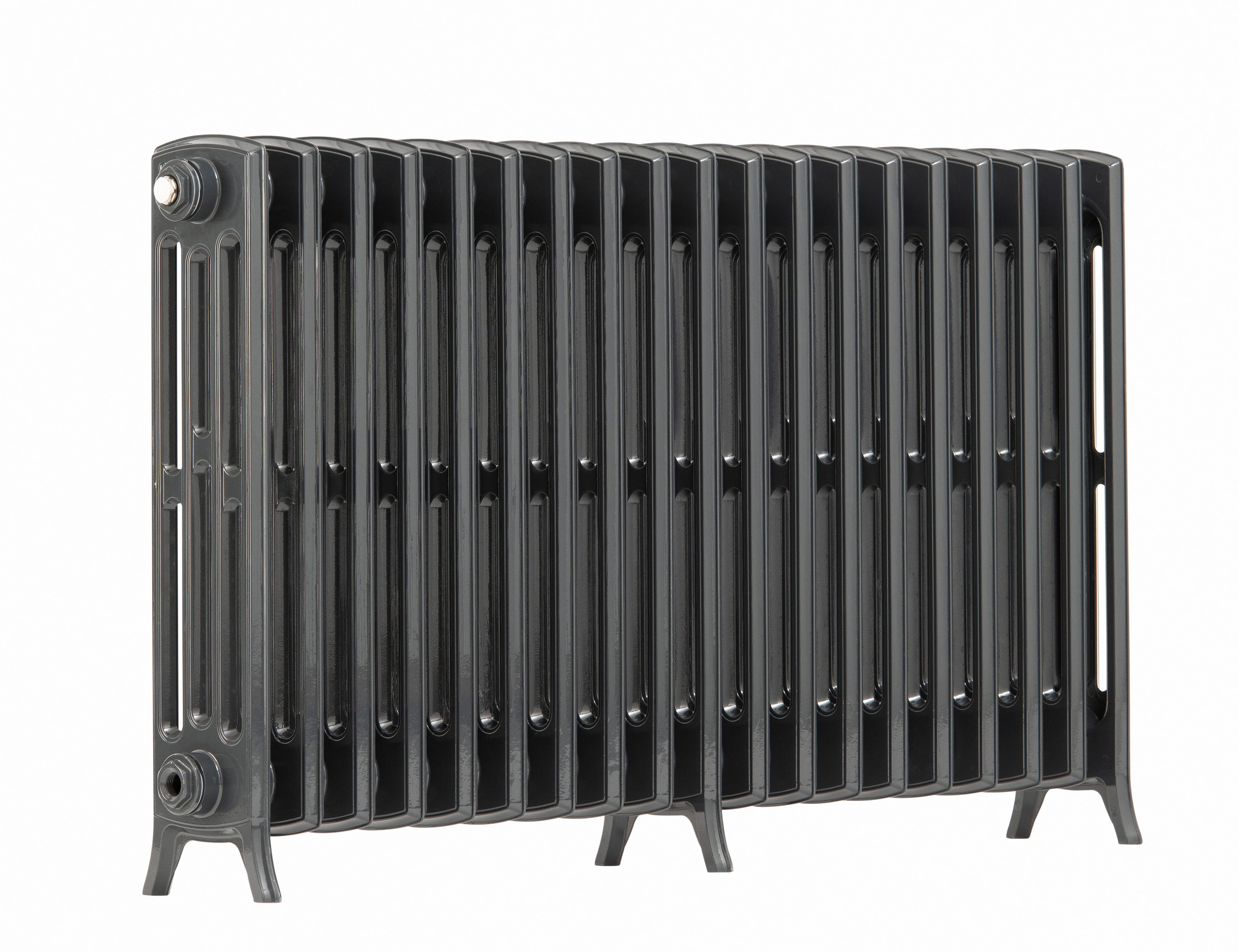 Arroll Aluminium Edwardian Anthracite Radiator 650mm Tall - NE650-19-7016
