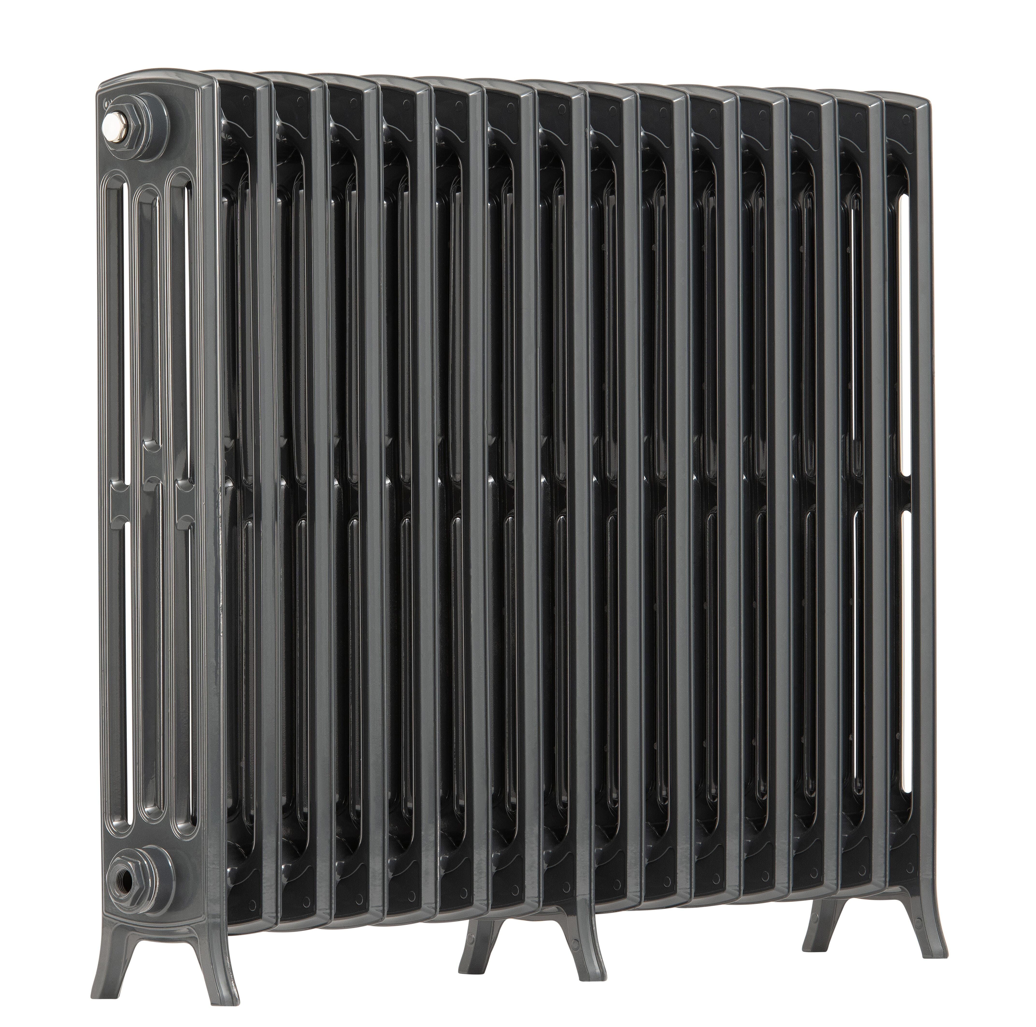 Arroll Anthracite Aluminium Edwardian Radiator 750mm Tall - NE750-15-7016