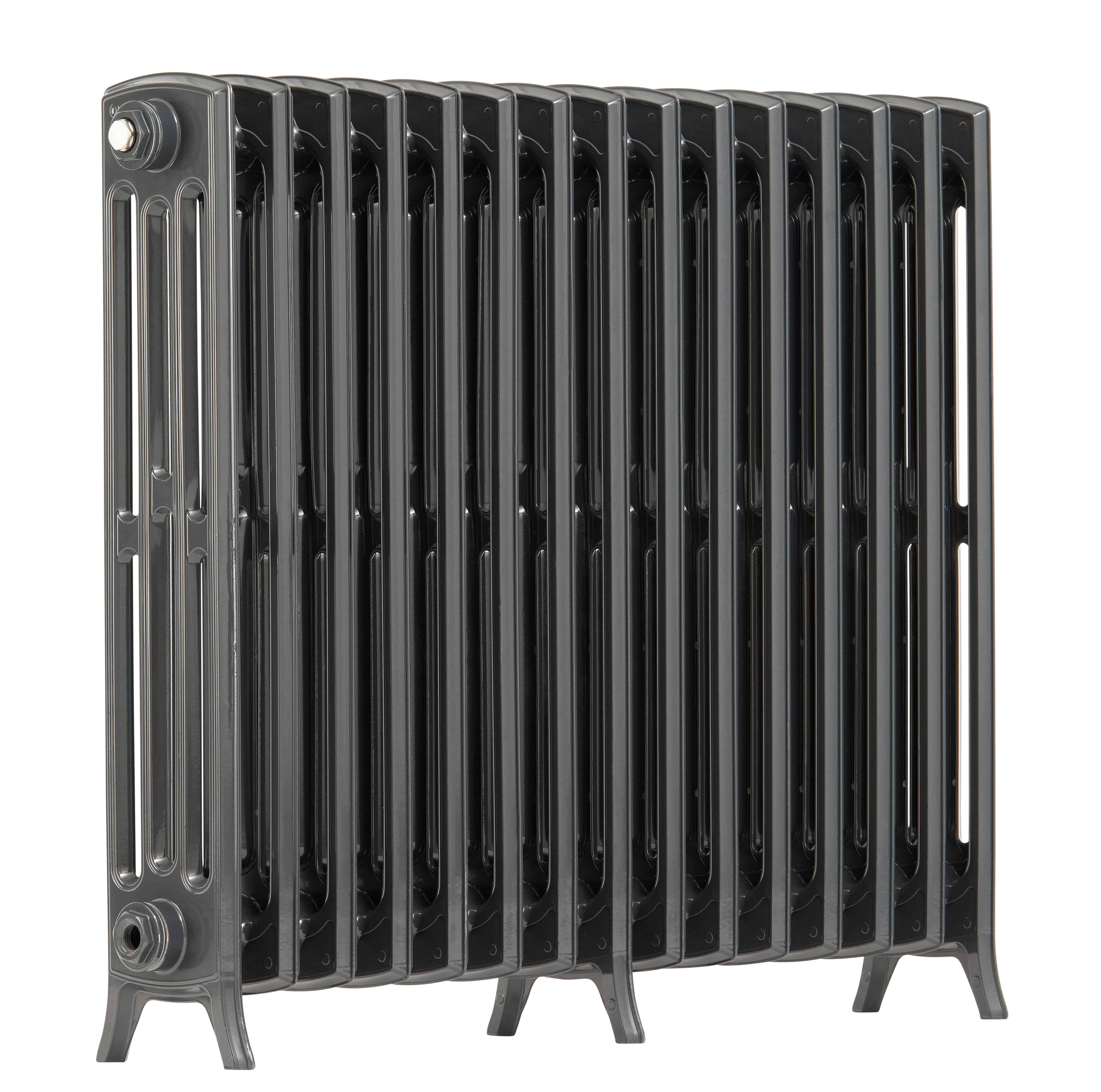 Traditional 4 Column Anthracite Edwardian Style 750mm Radiators