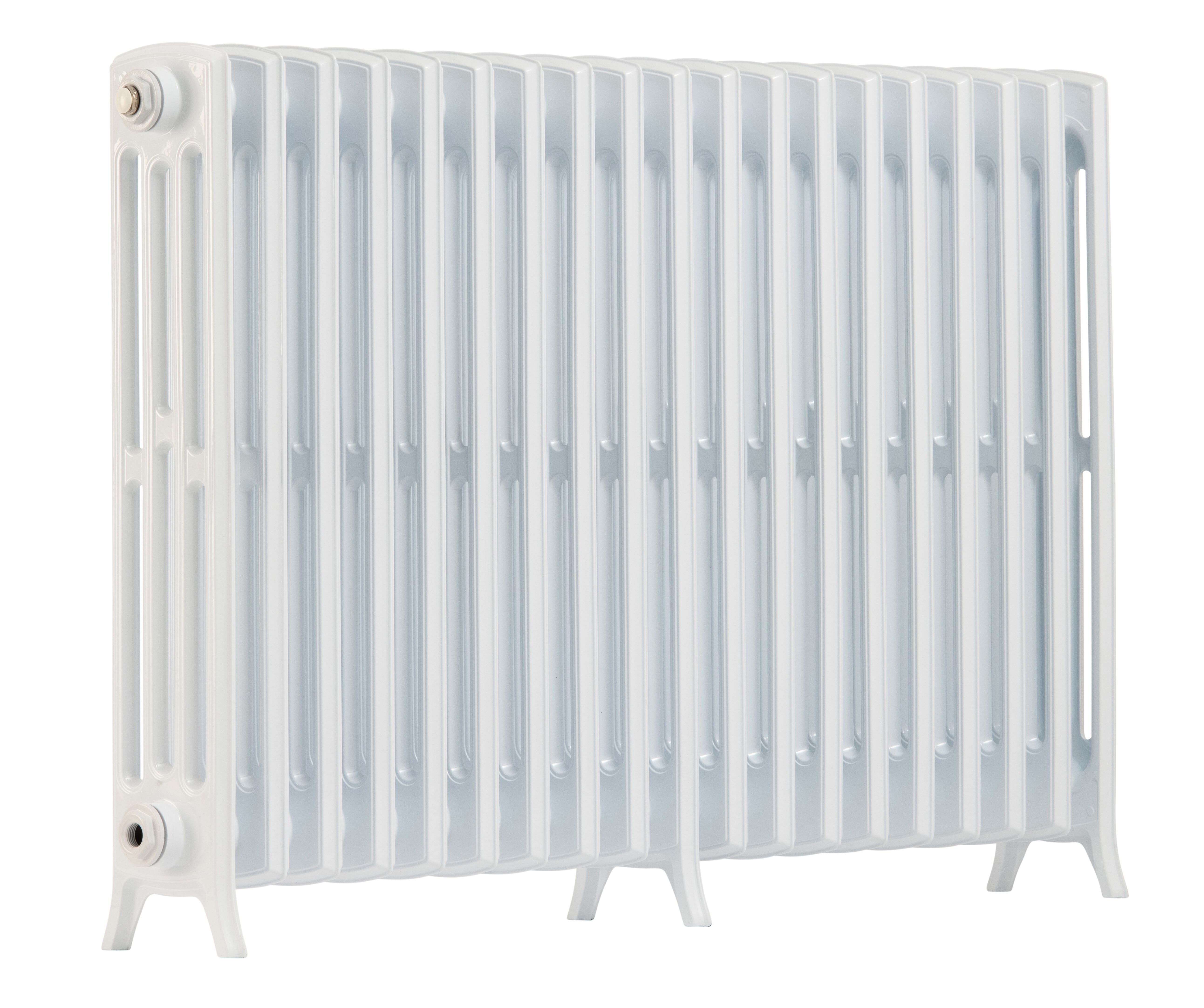 Arroll Aluminium Edwardian White Radiator 750mm Tall - NE750-19-9016