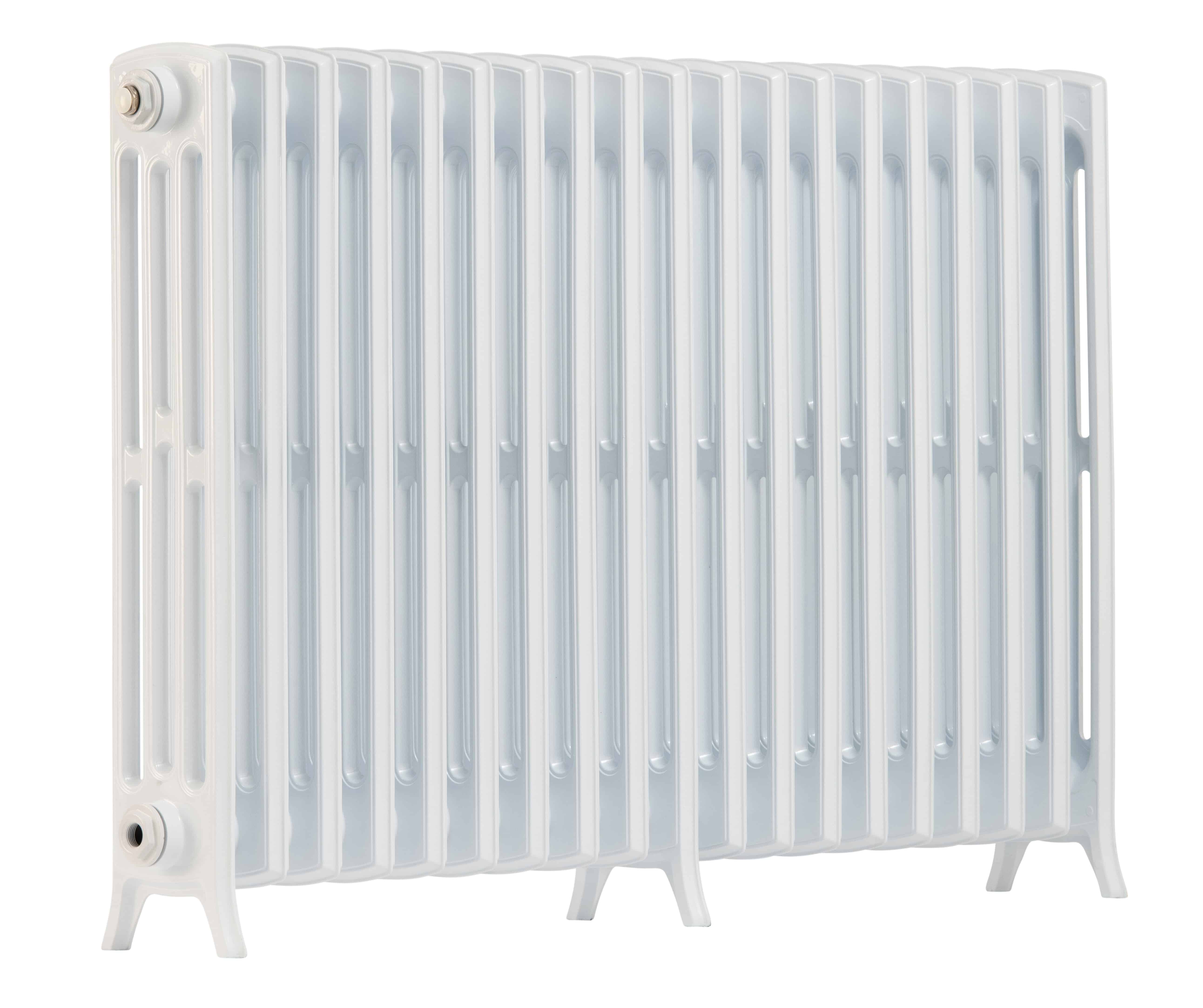 White 750mm Tall Arroll Aluminium Edwardian Style Radiators For Sale