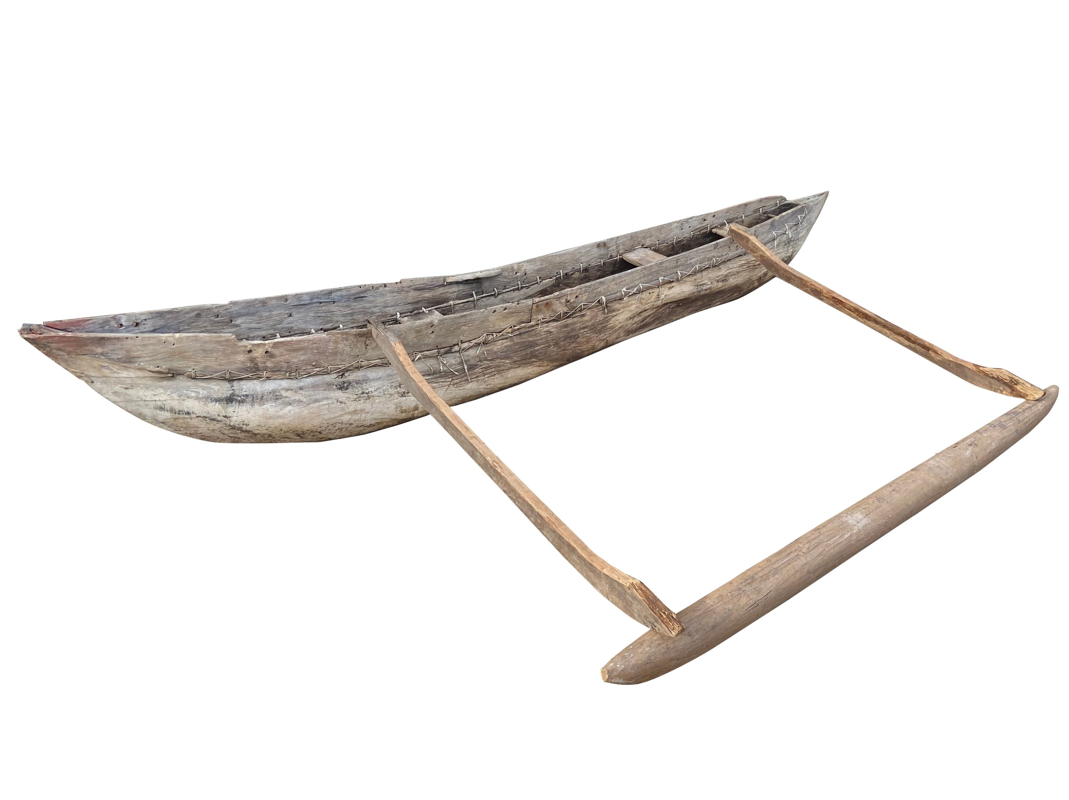 Antique Sri Lankan Oruwa Outrigger Canoe - 9620